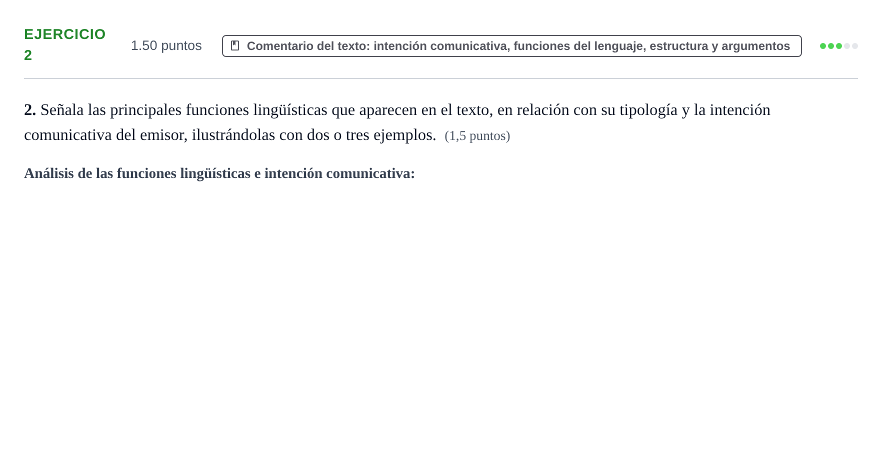 Enunciado: Problema 2 · Lengua Castellana y Literatura II PAU La Rioja Ordinaria 2023