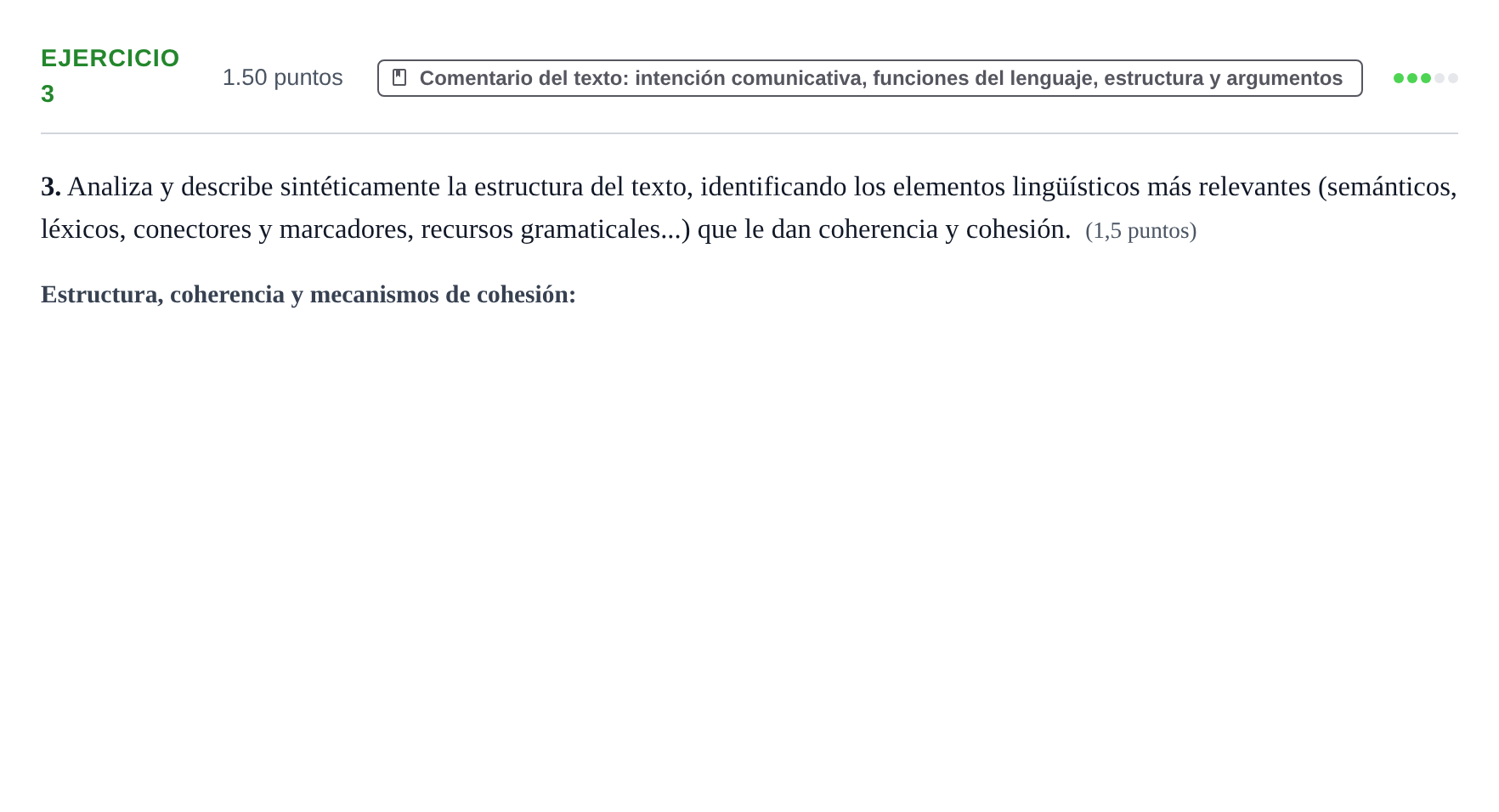 Enunciado: Problema 3 · Lengua Castellana y Literatura II PAU La Rioja Ordinaria 2023