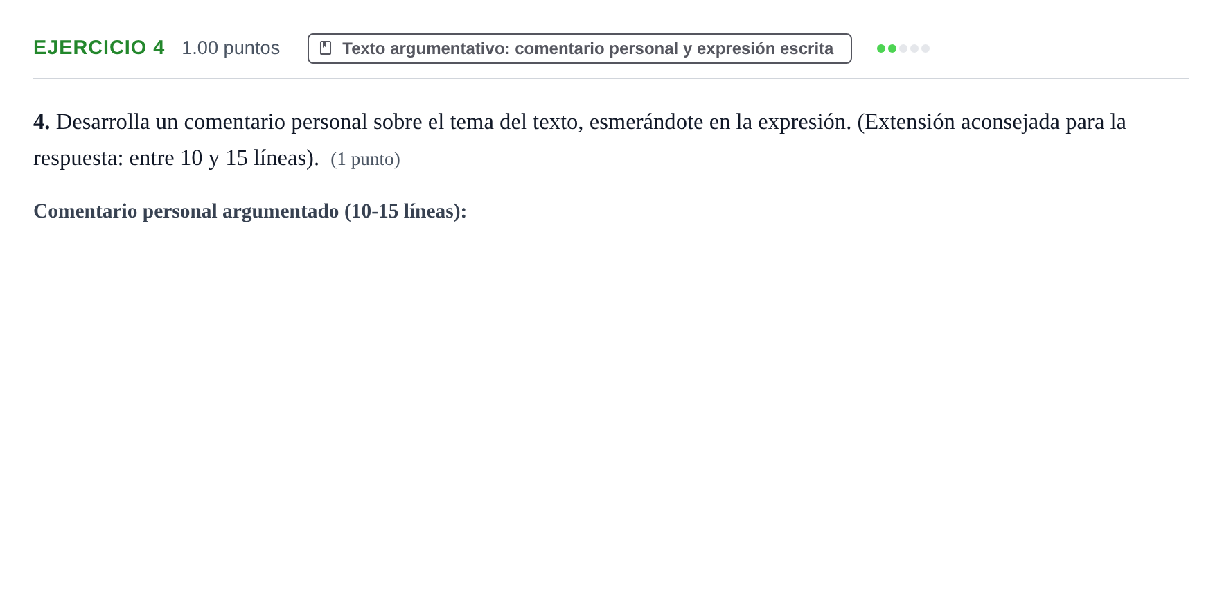 Enunciado: Problema 4 · Lengua Castellana y Literatura II PAU La Rioja Ordinaria 2023