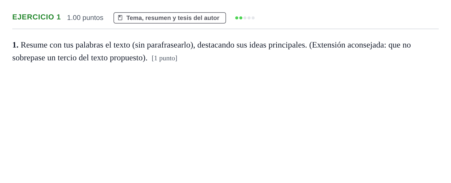 Enunciado: Problema 1 · Lengua Castellana y Literatura II PAU La Rioja Extraordinaria 2023
