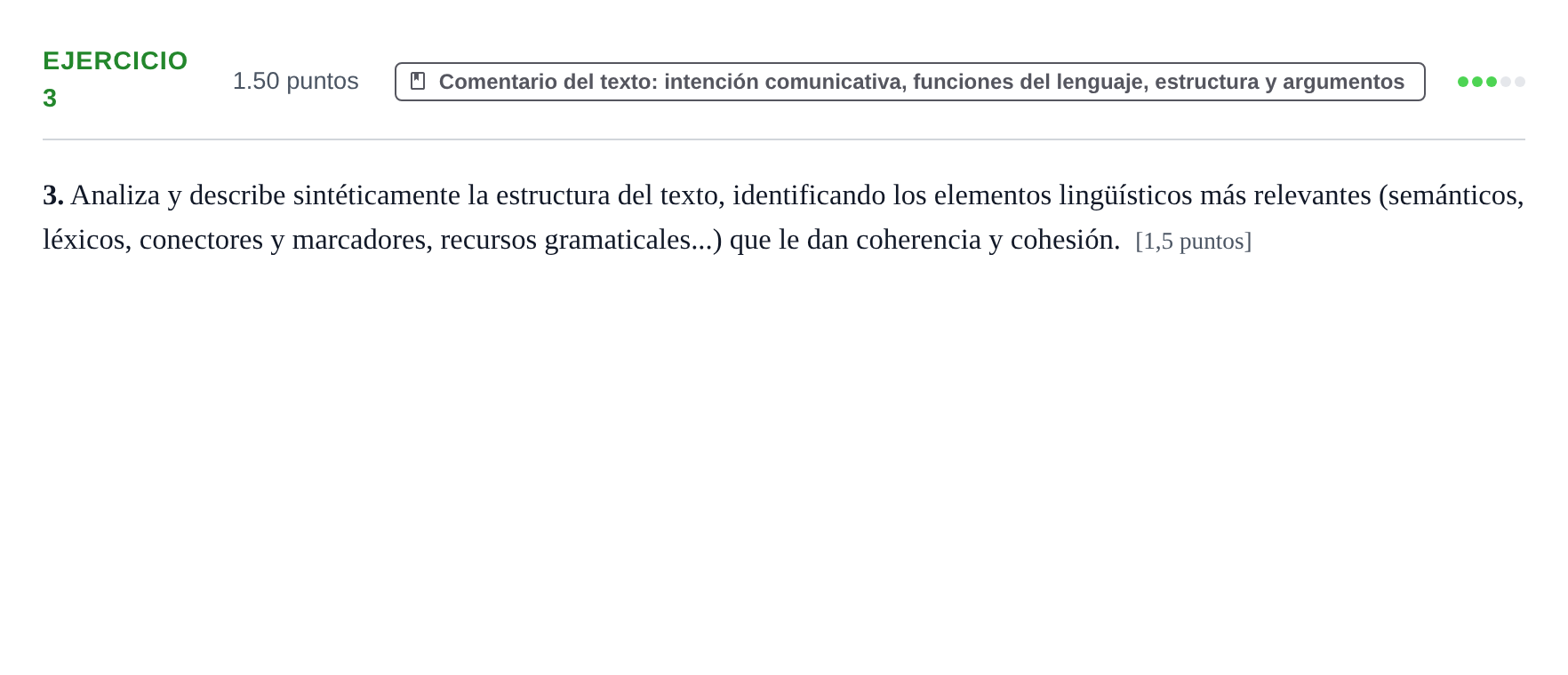 Enunciado: Problema 3 · Lengua Castellana y Literatura II PAU La Rioja Extraordinaria 2023