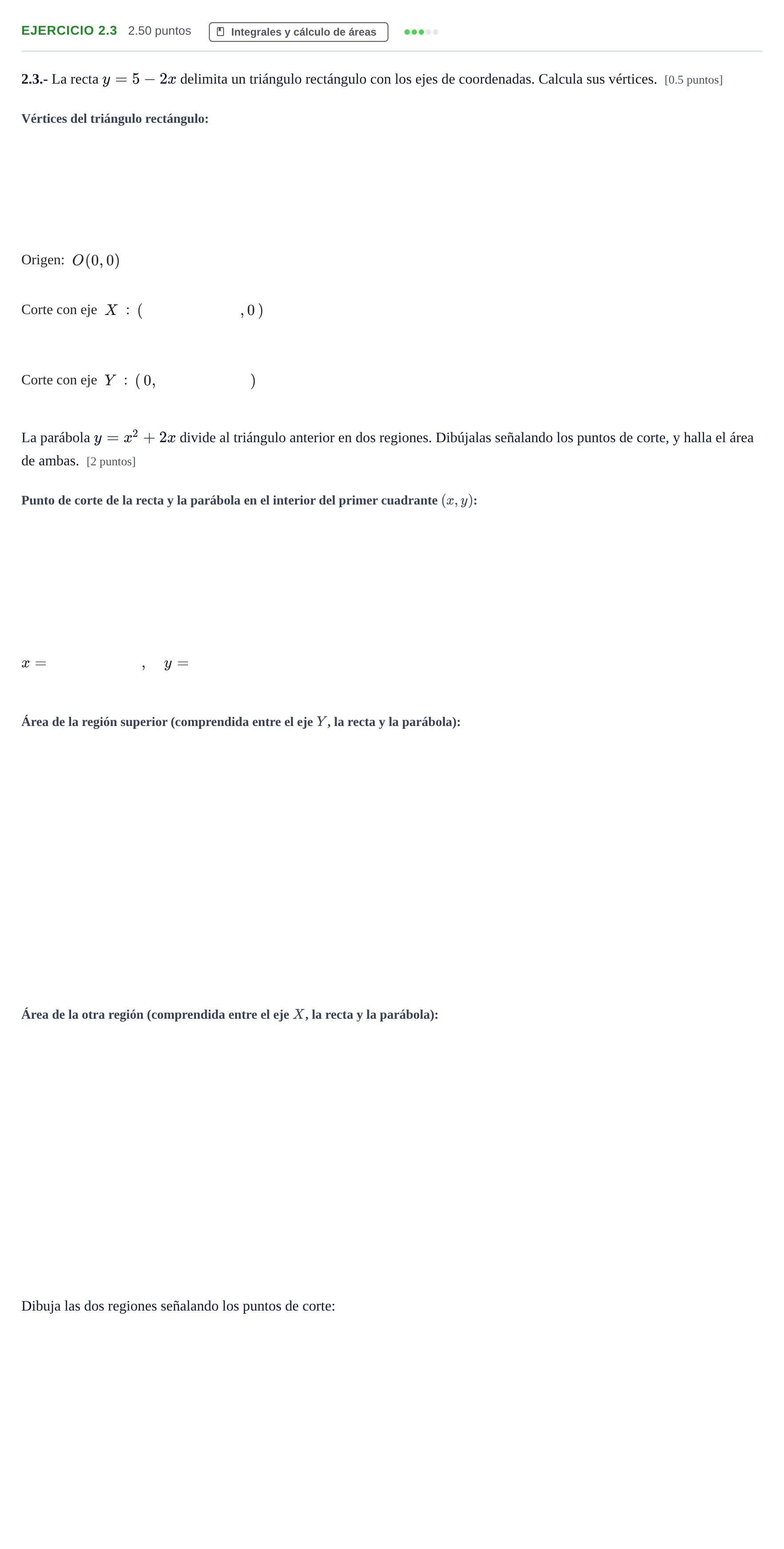 Enunciado: Ejercicio 2.3 · Matemáticas aplicadas a las Ciencias Sociales II PAU La Rioja Extraordinaria 2023