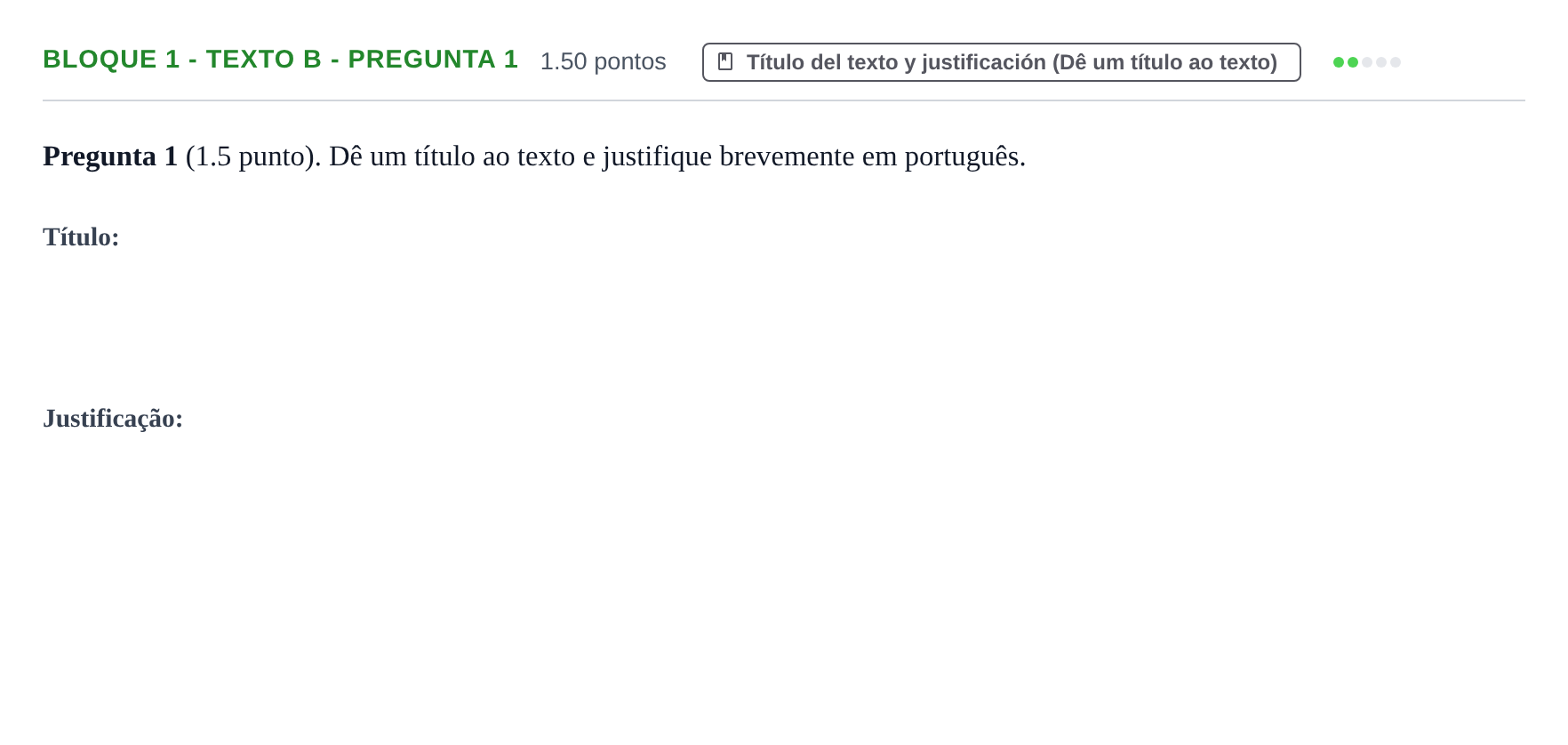 Enunciado: Bloque 1 - Texto B - Pregunta 1 · Portugués PAU La Rioja Ordinaria 2023