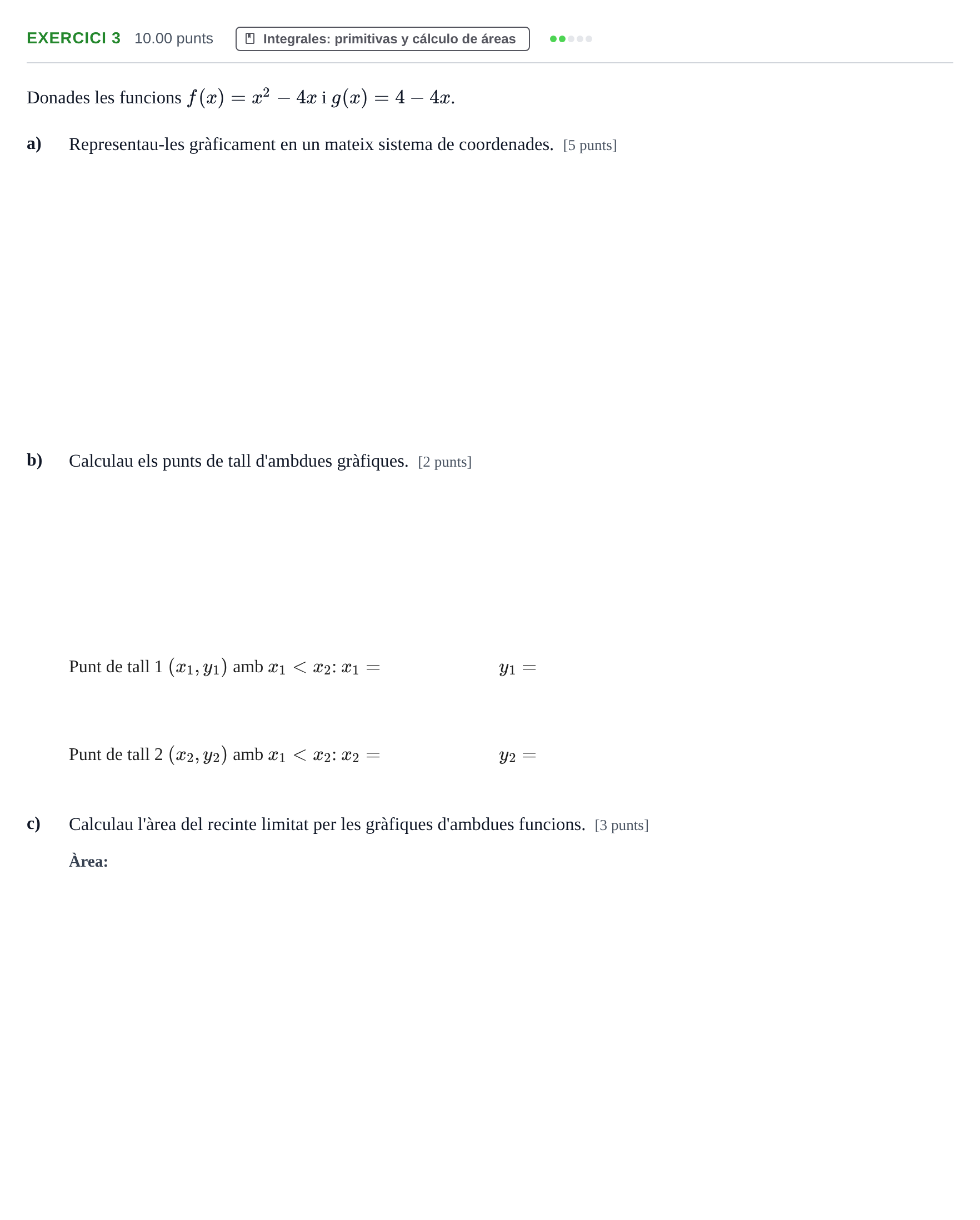 Enunciado: Problema 3 · Matemáticas II PAU Baleares Extraordinaria 2022
