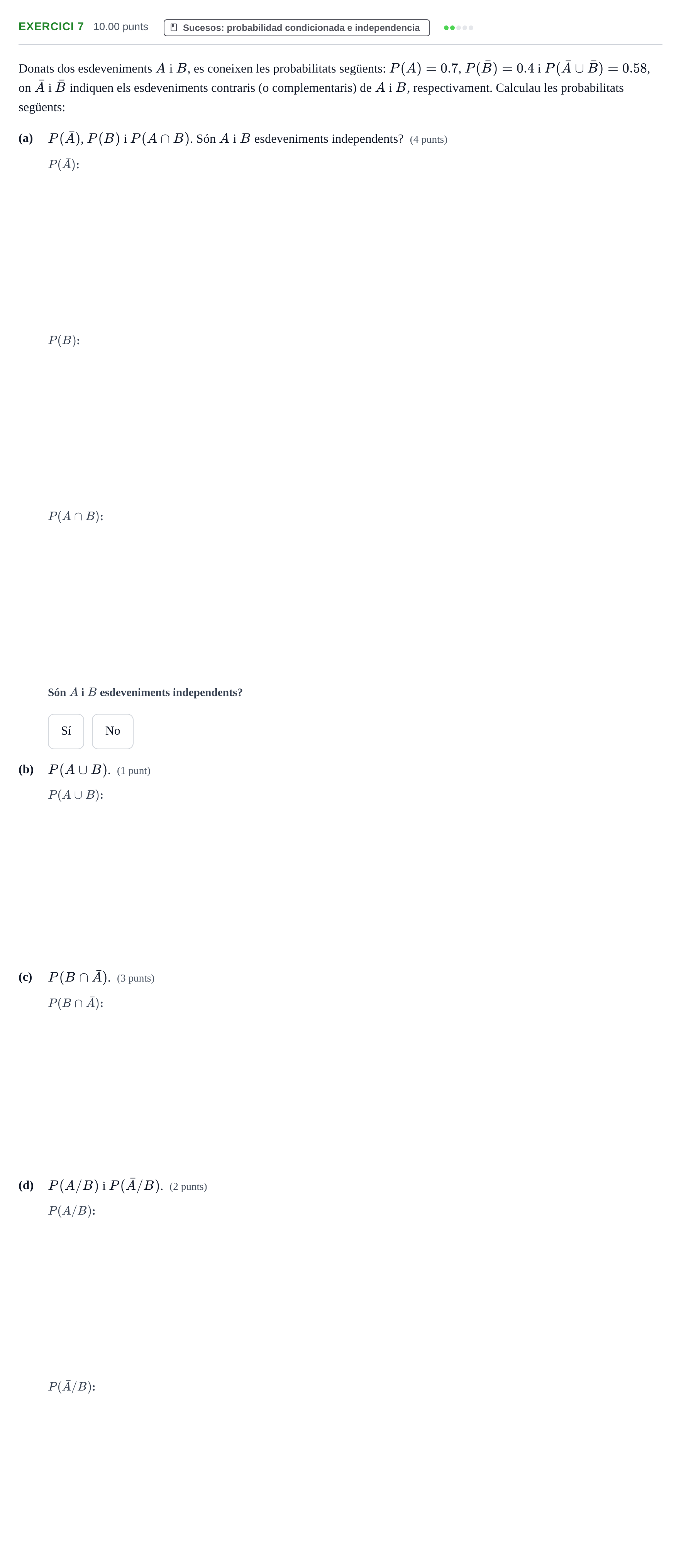 Enunciado: Problema 7 · Matemáticas II PAU Baleares Ordinaria 2022