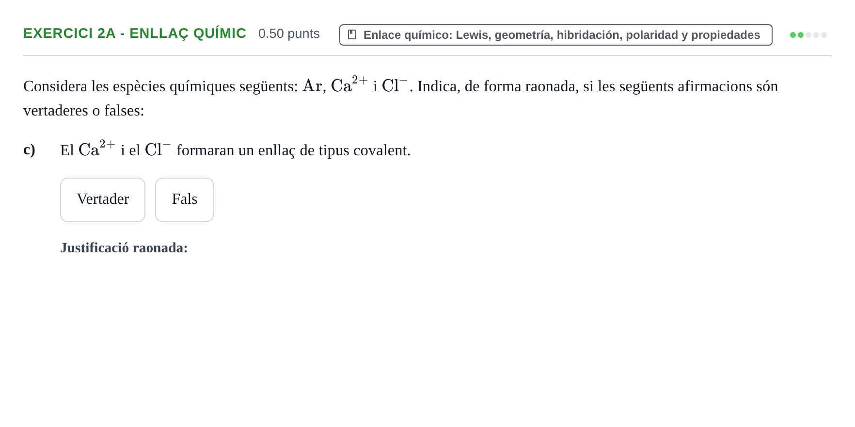 Enunciado: Ejercicio 2A - Enllaç químic · Química PAU Baleares Ordinaria 2022