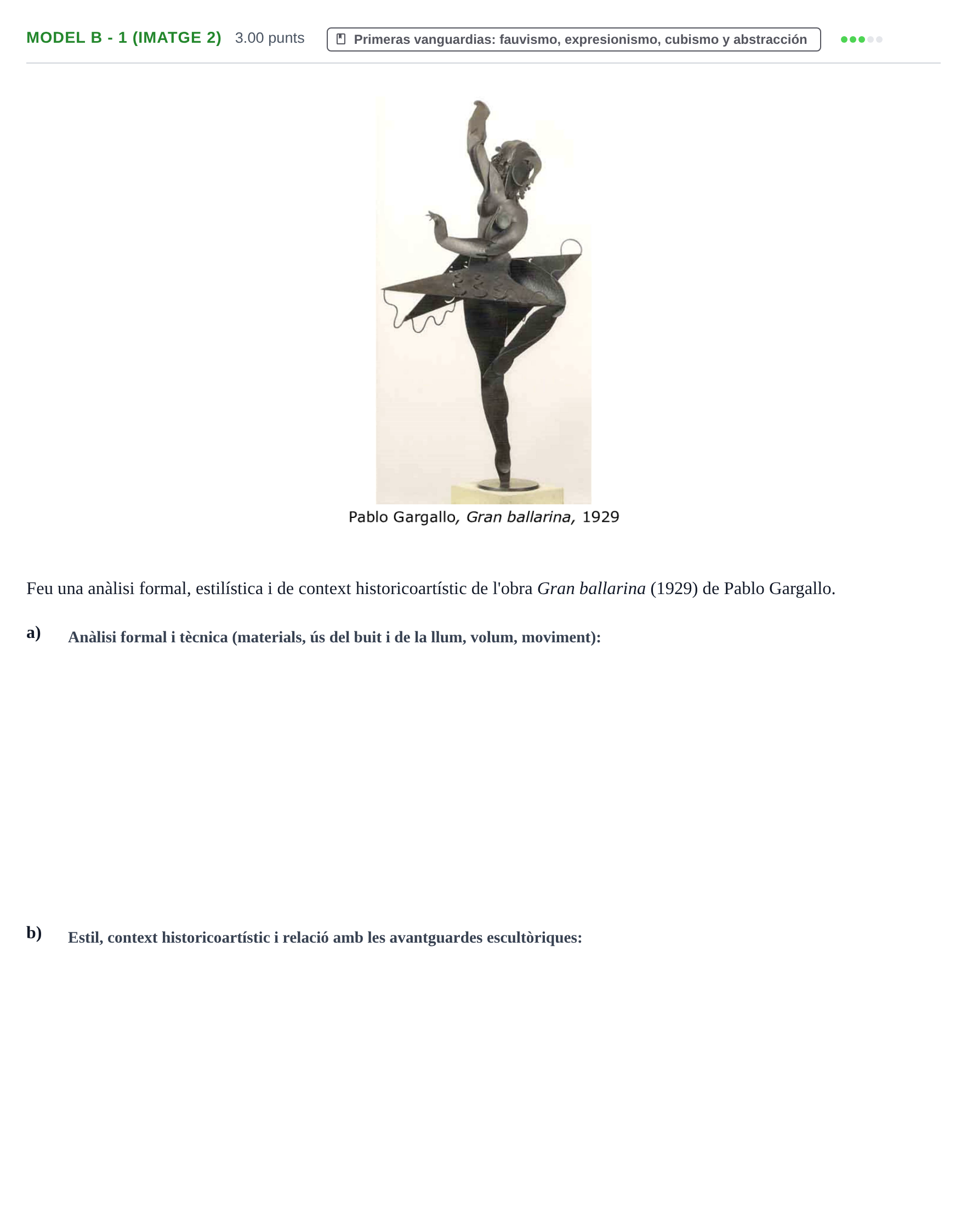 Enunciado: Ejercicio Model B - 1 (Imatge 2) · Fundamentos Artísticos PAU Baleares Extraordinaria 2021