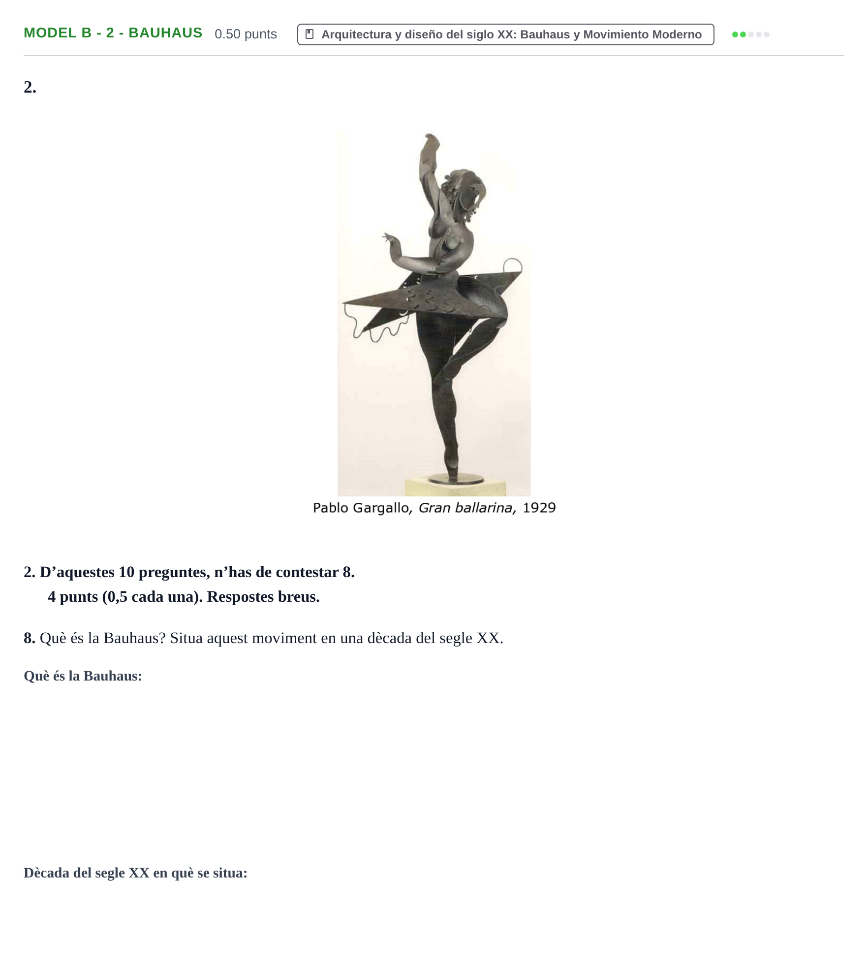 Enunciado: Ejercicio Model B - 2 - Bauhaus · Fundamentos Artísticos PAU Baleares Extraordinaria 2021