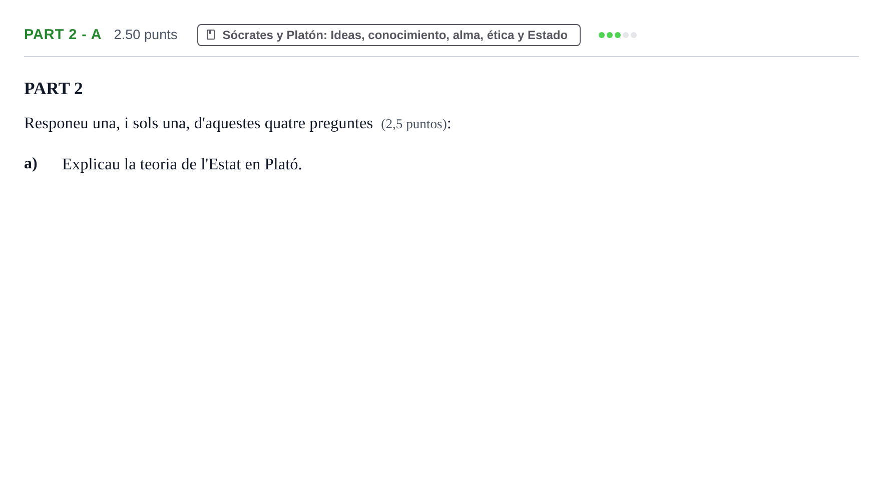 Enunciado: Part 2 - a · Historia de la Filosofía PAU Baleares Extraordinaria 2021