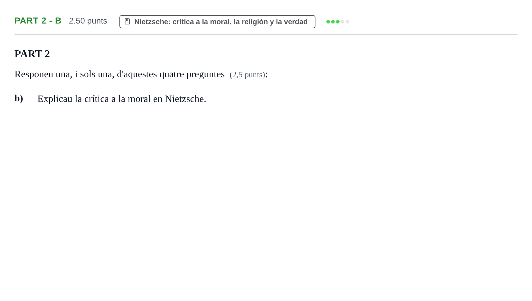 Enunciado: Part 2 - b · Historia de la Filosofía PAU Baleares Extraordinaria 2021