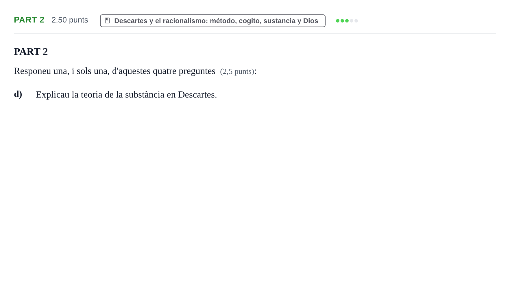 Enunciado: Part 2 - d · Historia de la Filosofía PAU Baleares Extraordinaria 2021