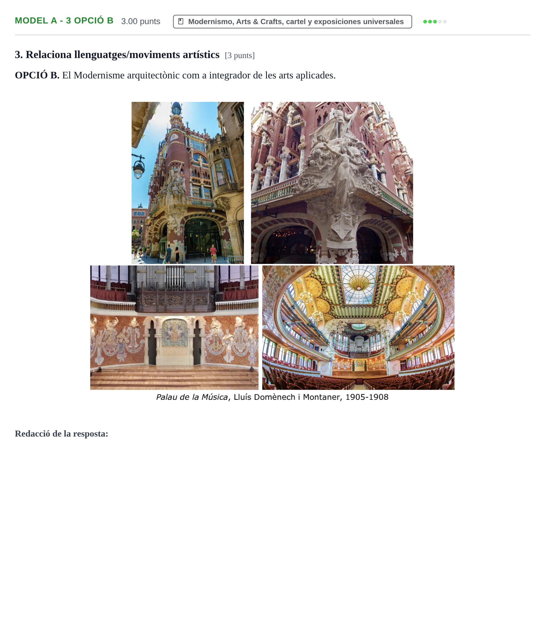 Enunciado: Ejercicio Model A - 3 Opció B · Fundamentos Artísticos PAU Baleares Ordinaria 2021