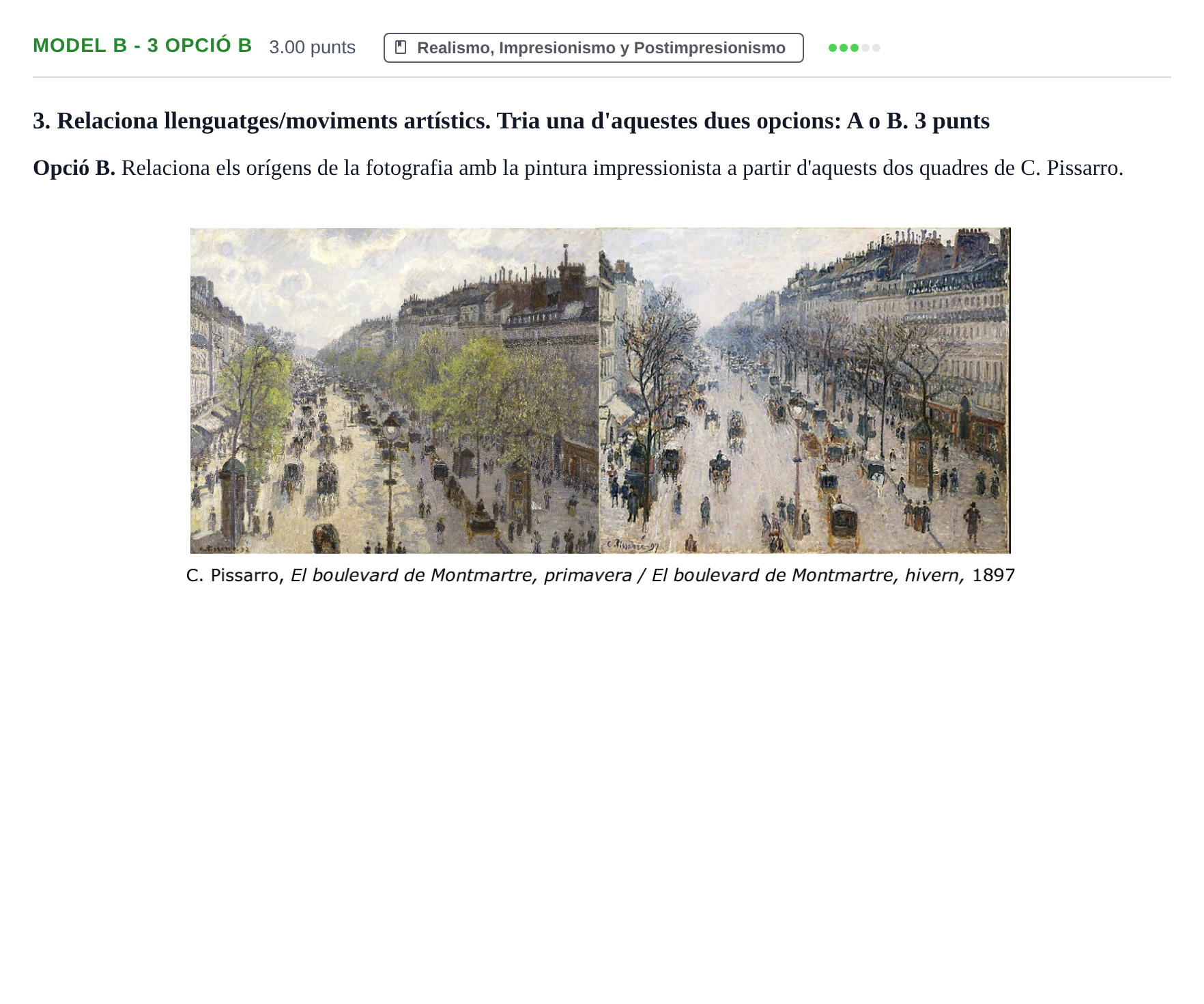 Enunciado: Ejercicio Model B - 3 Opció B · Fundamentos Artísticos PAU Baleares Ordinaria 2021