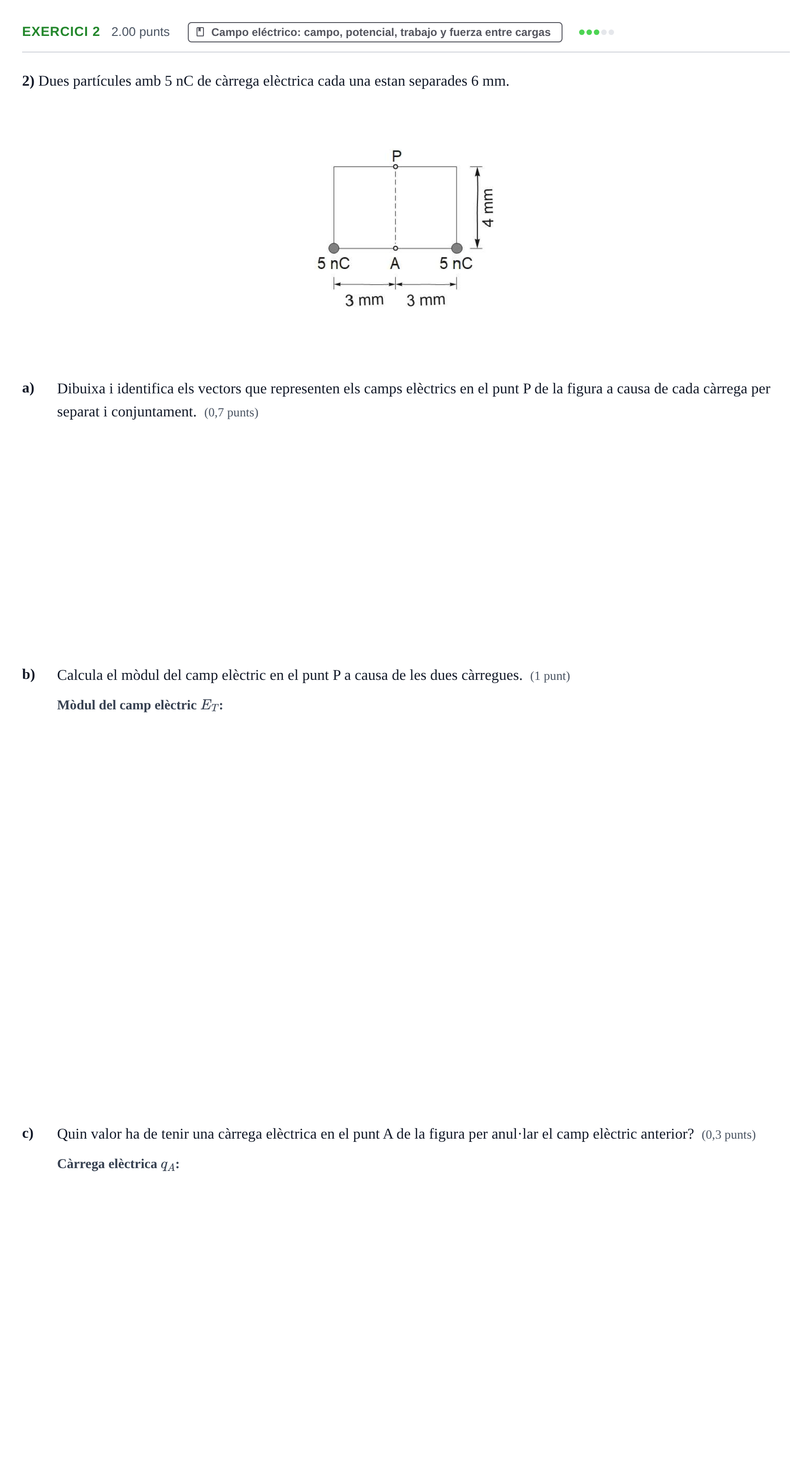 Enunciado: Problema 2 · Física PAU Baleares Ordinaria 2021