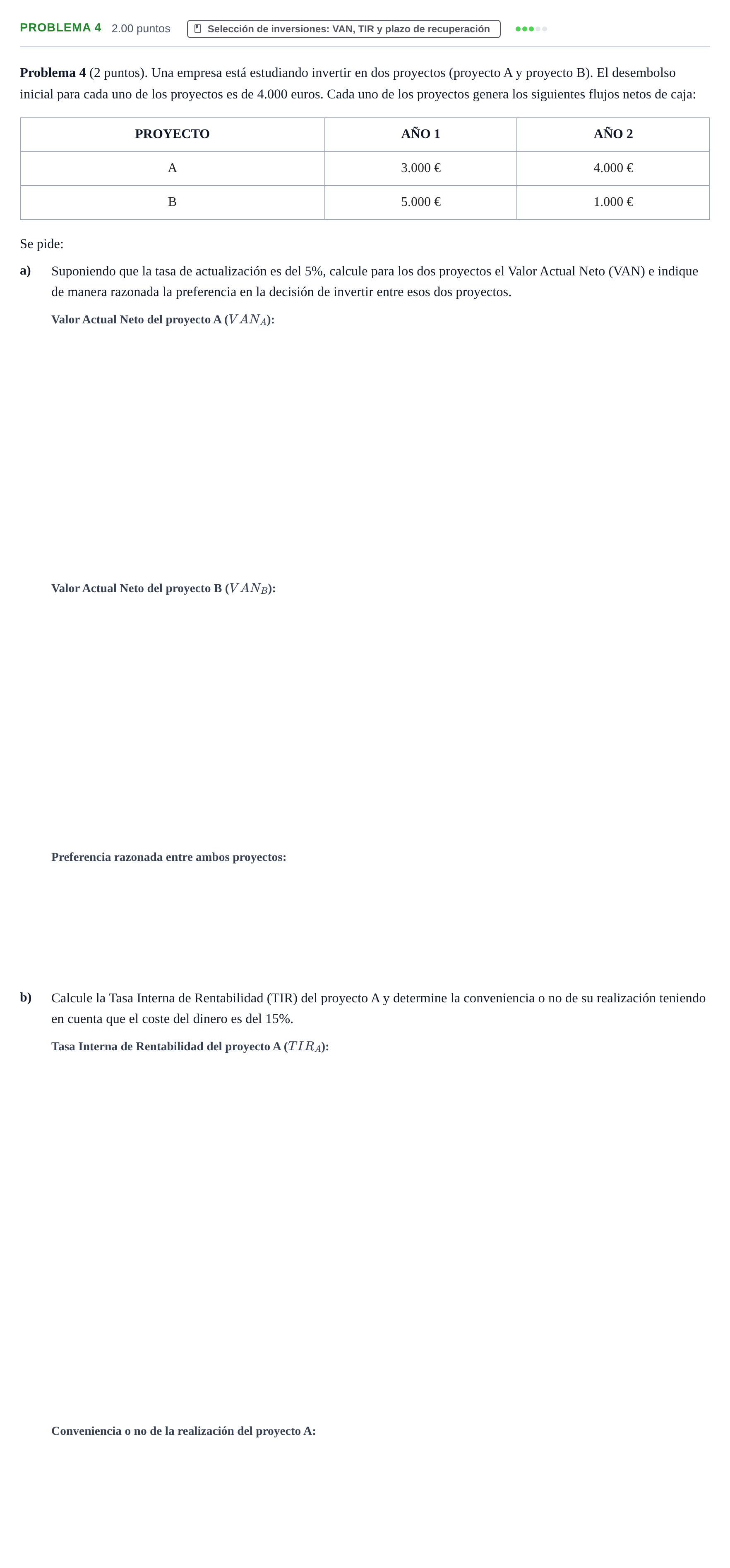 Enunciado: Problema 4 · Empresa y Diseño de Modelos de Negocio PAU La Rioja Ordinaria 2022