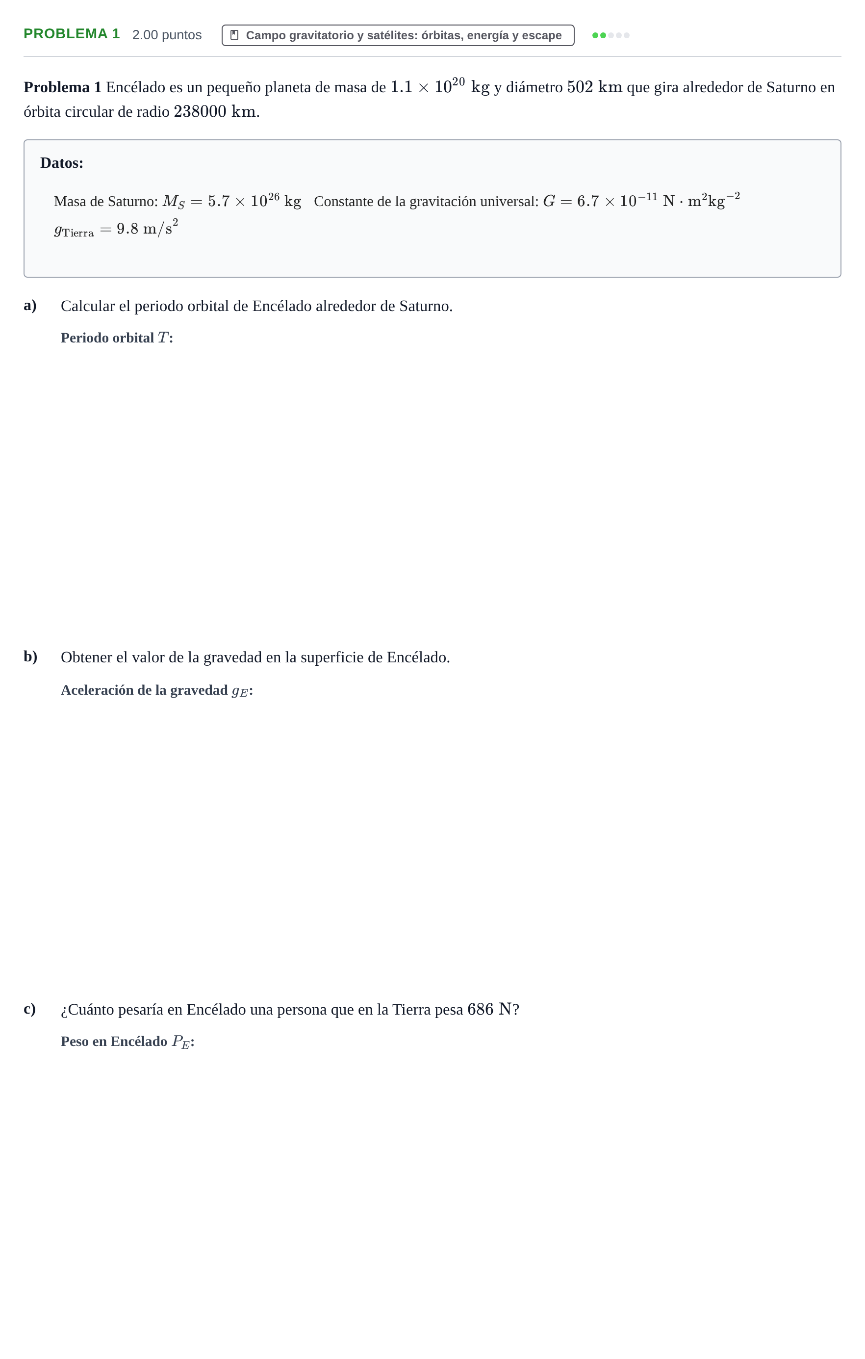 Enunciado: Problema 1 · Física PAU La Rioja Extraordinaria 2022