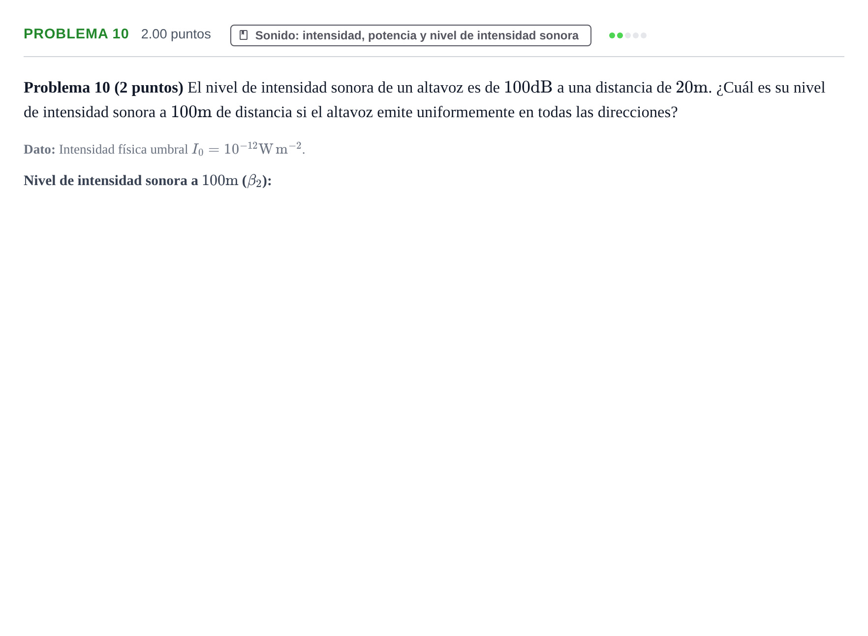 Enunciado: Problema 10 · Física PAU La Rioja Ordinaria 2022