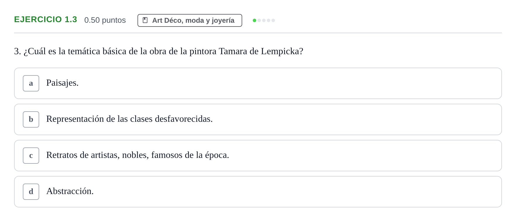 Enunciado: Ejercicio 1.3 · Fundamentos Artísticos PAU La Rioja Extraordinaria 2022