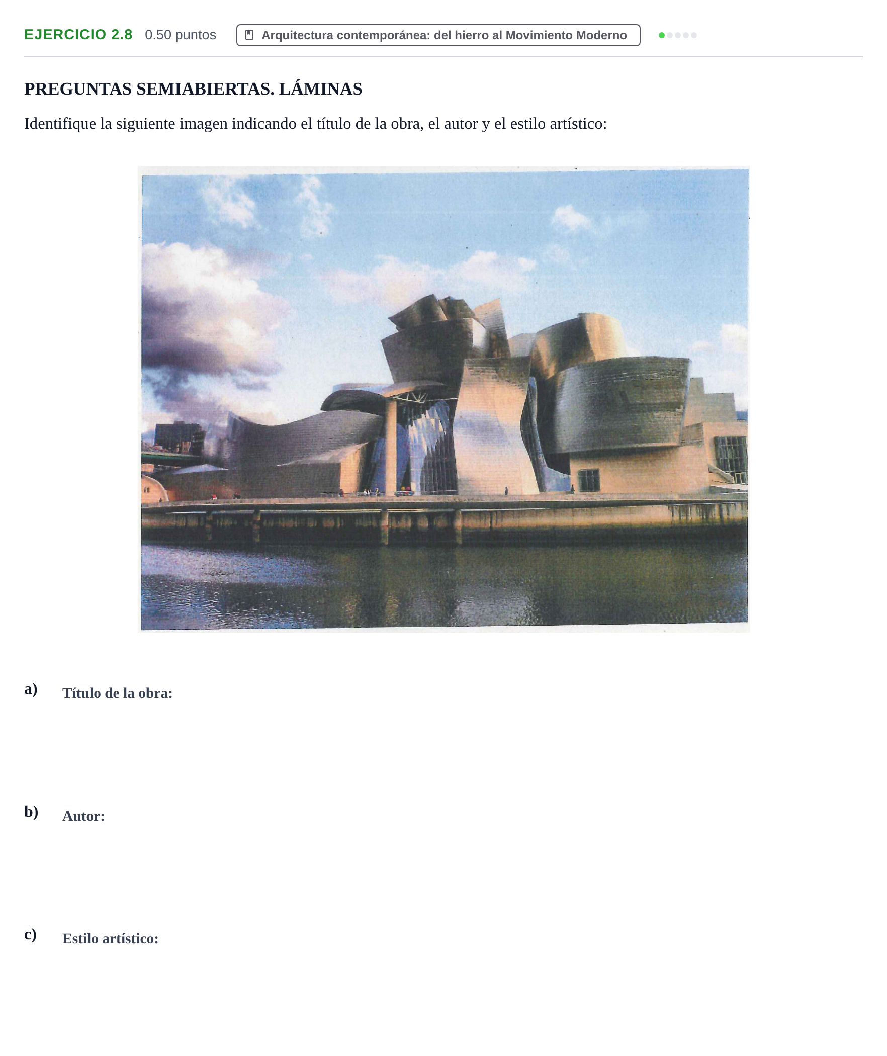 Enunciado: Ejercicio 2.8 · Fundamentos Artísticos PAU La Rioja Extraordinaria 2022