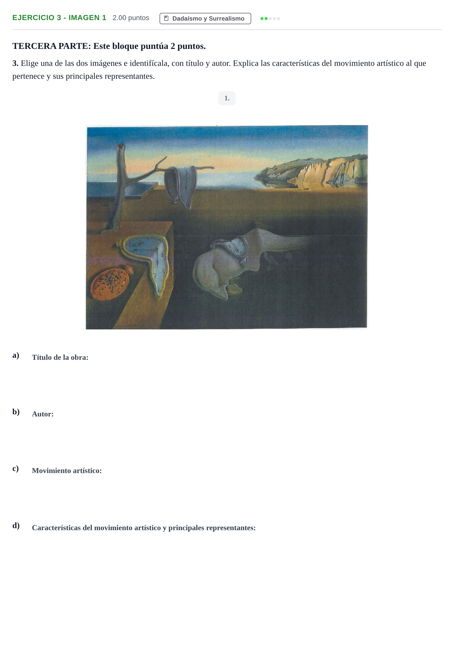 Enunciado: Ejercicio 3 - Imagen 1 · Fundamentos Artísticos PAU La Rioja Extraordinaria 2022