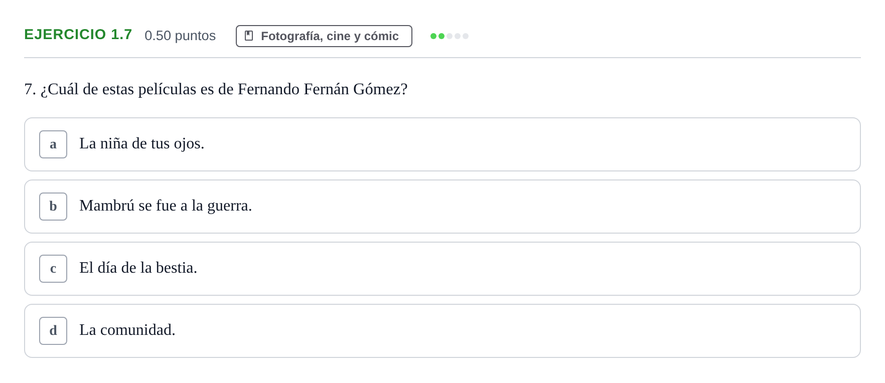 Enunciado: Ejercicio 1.7 · Fundamentos Artísticos PAU La Rioja Ordinaria 2022