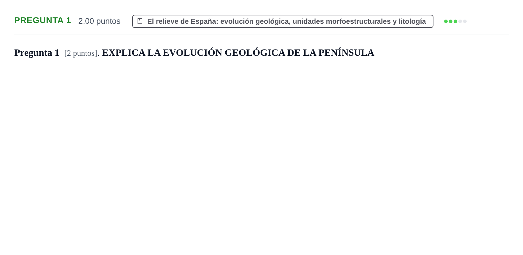 Enunciado: Pregunta 1 · Geografía PAU La Rioja Extraordinaria 2022