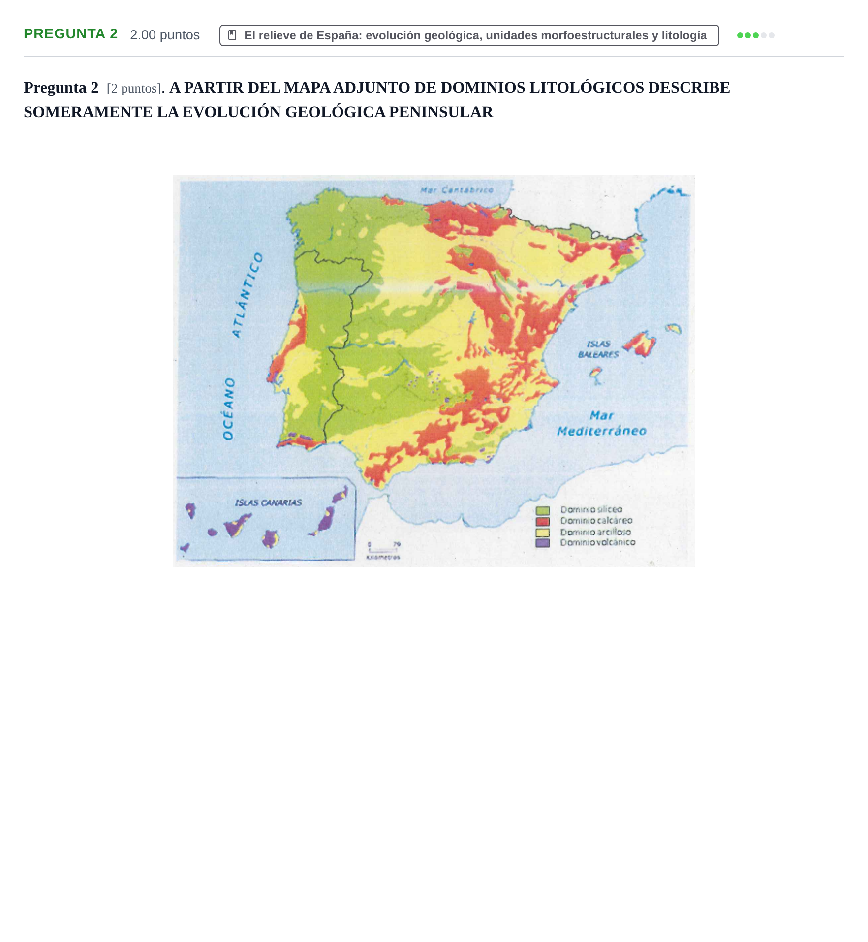 Enunciado: Pregunta 2 · Geografía PAU La Rioja Extraordinaria 2022