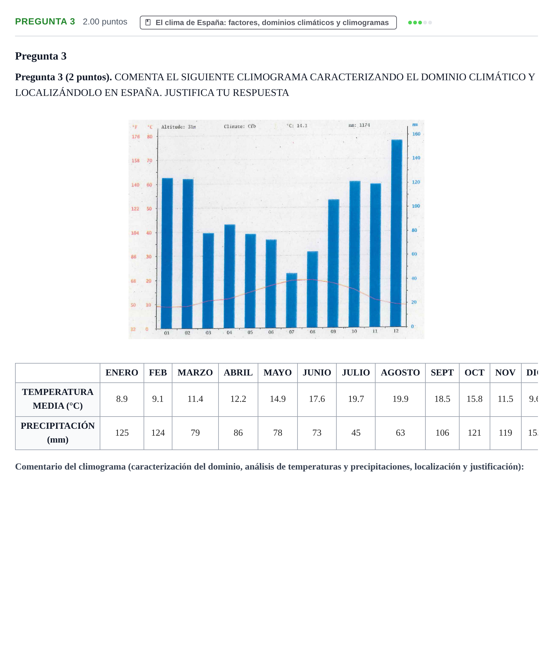 Enunciado: Pregunta 3 · Geografía PAU La Rioja Extraordinaria 2022