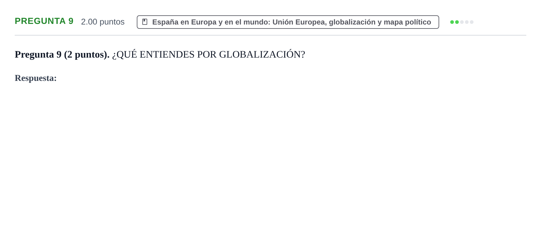 Enunciado: Pregunta 9 · Geografía PAU La Rioja Extraordinaria 2022