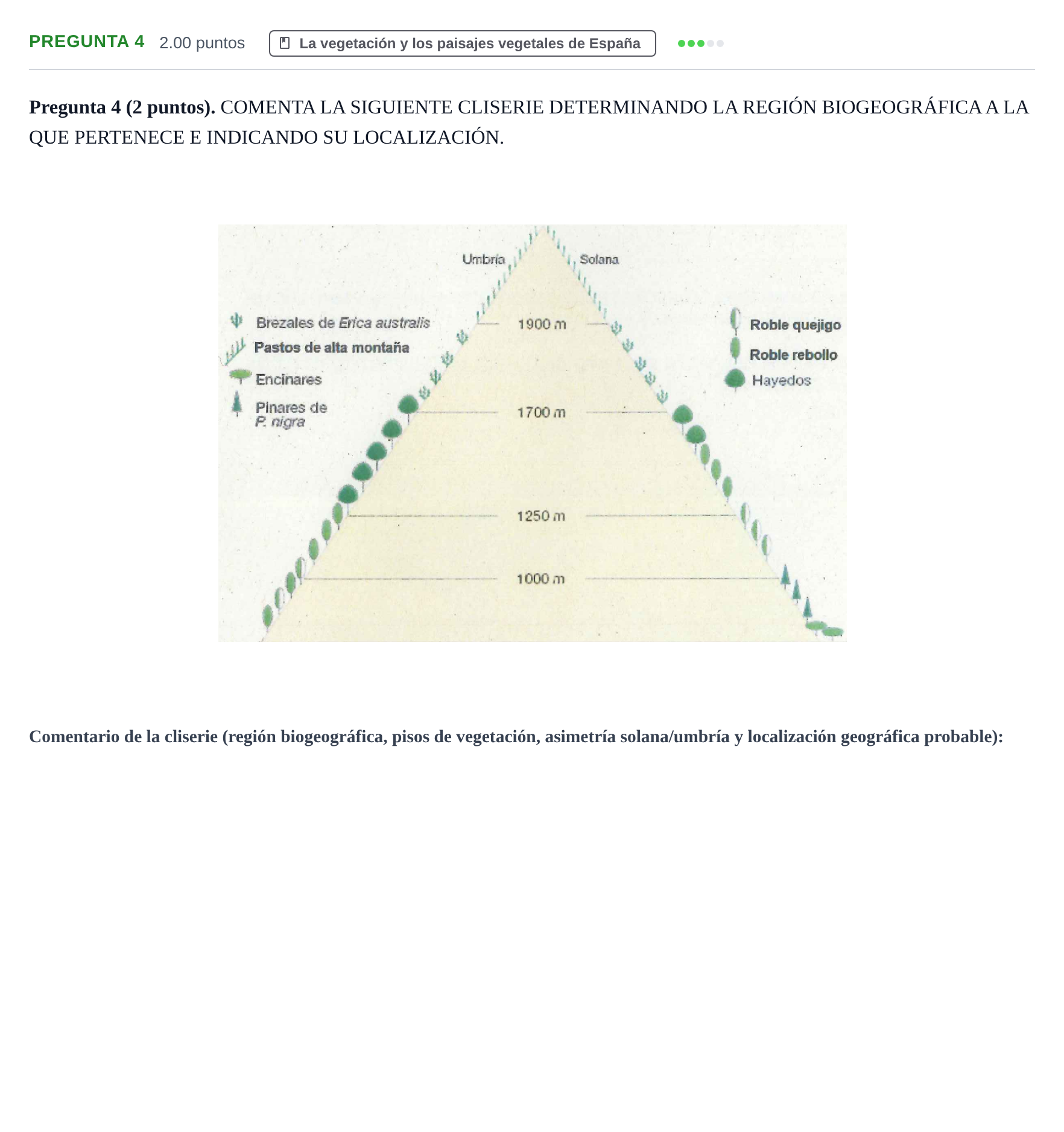 Enunciado: Pregunta 4 · Geografía PAU La Rioja Ordinaria 2022