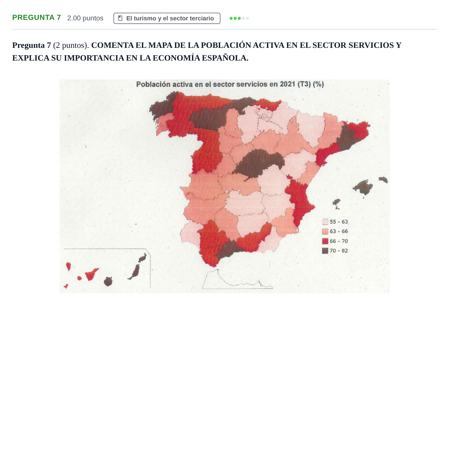 Enunciado: Pregunta 7 · Geografía PAU La Rioja Ordinaria 2022
