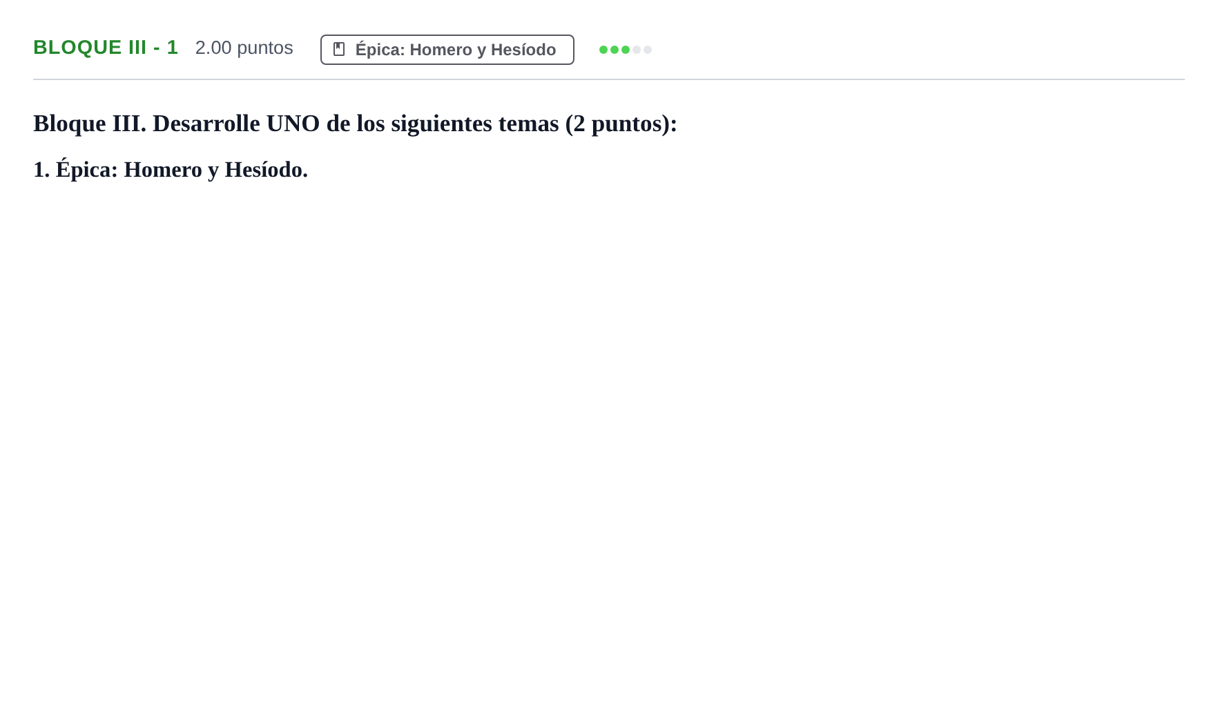 Enunciado: Bloque III - 1 · Griego II PAU La Rioja Ordinaria 2022