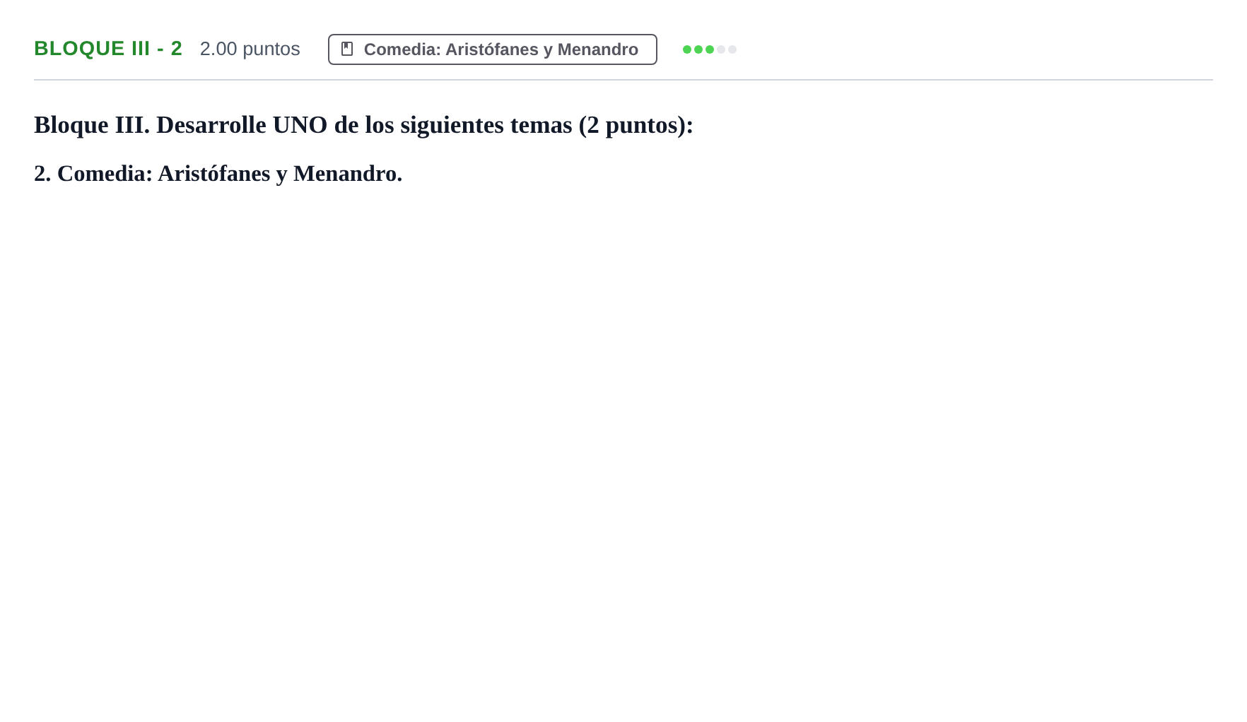 Enunciado: Bloque III - 2 · Griego II PAU La Rioja Ordinaria 2022