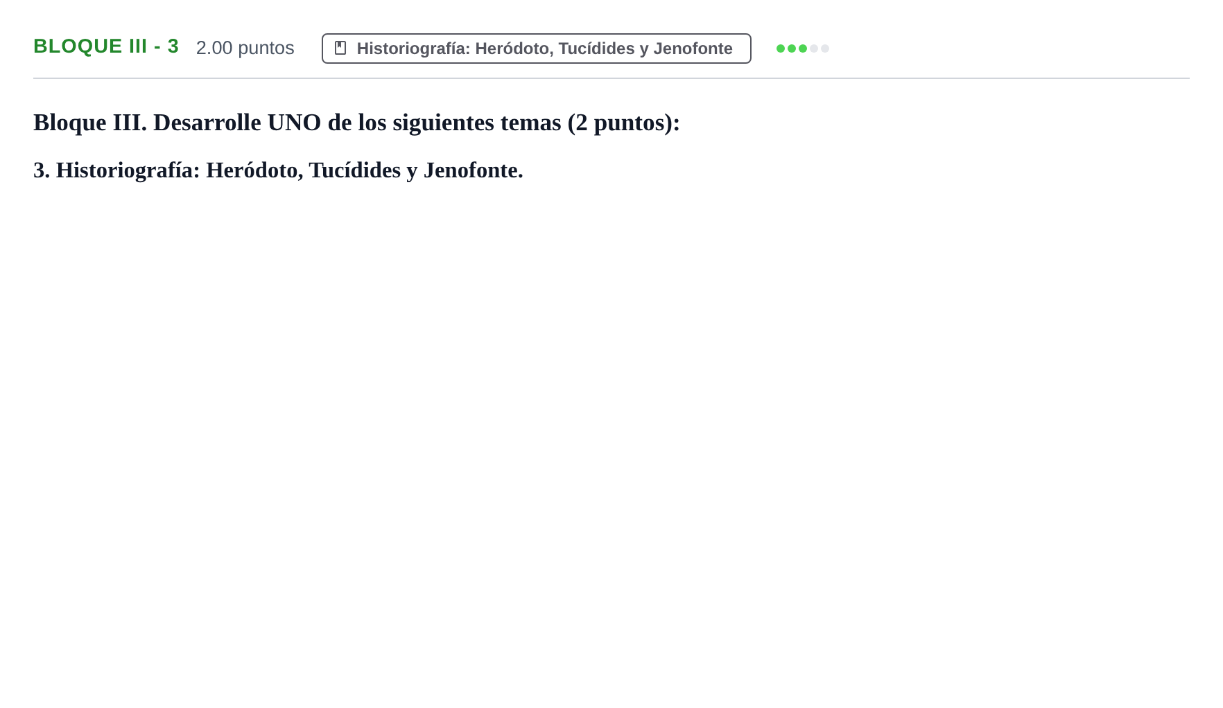 Enunciado: Bloque III - 3 · Griego II PAU La Rioja Ordinaria 2022