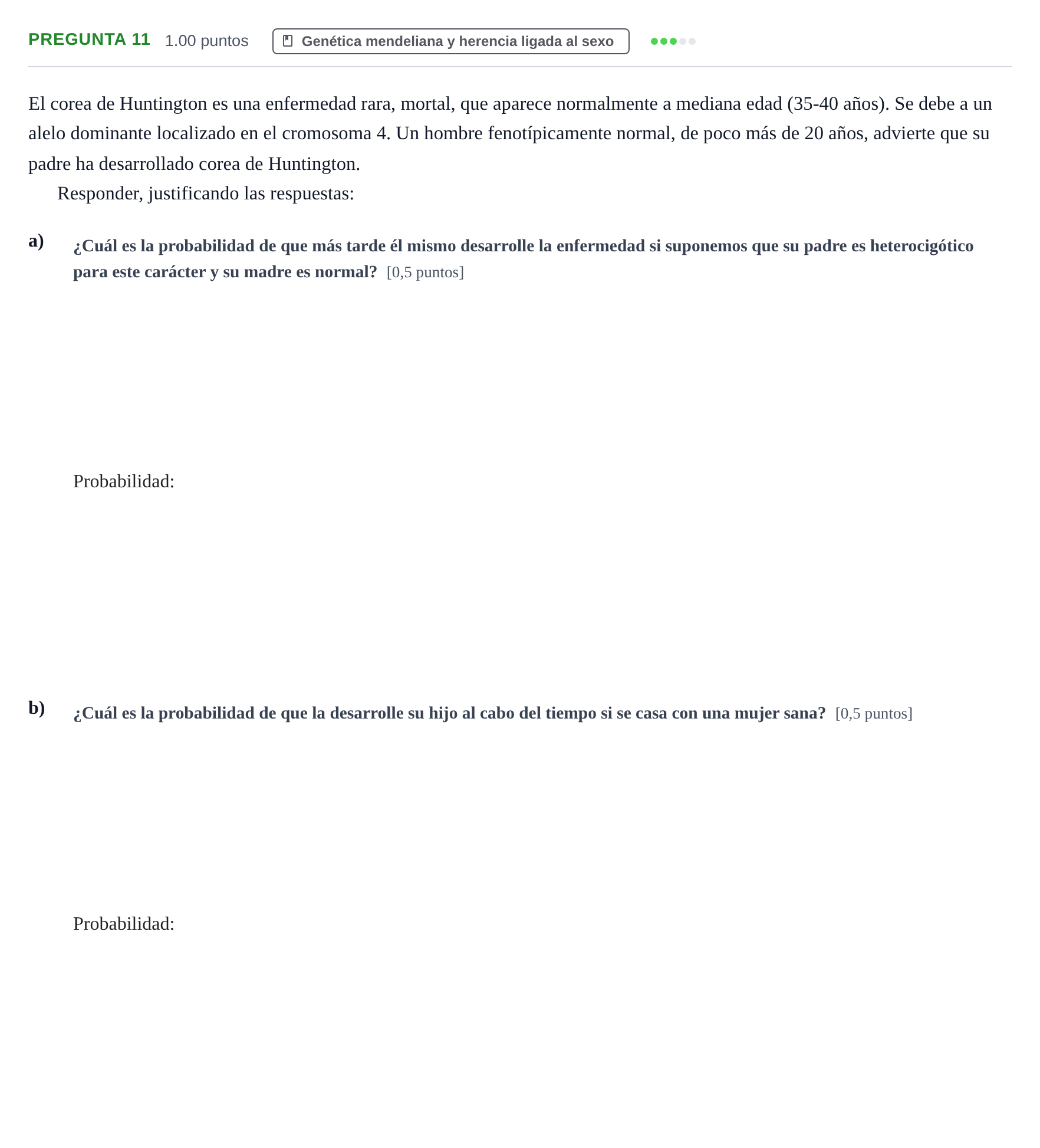 Enunciado: Pregunta 11 · Biología PAU La Rioja Extraordinaria 2022