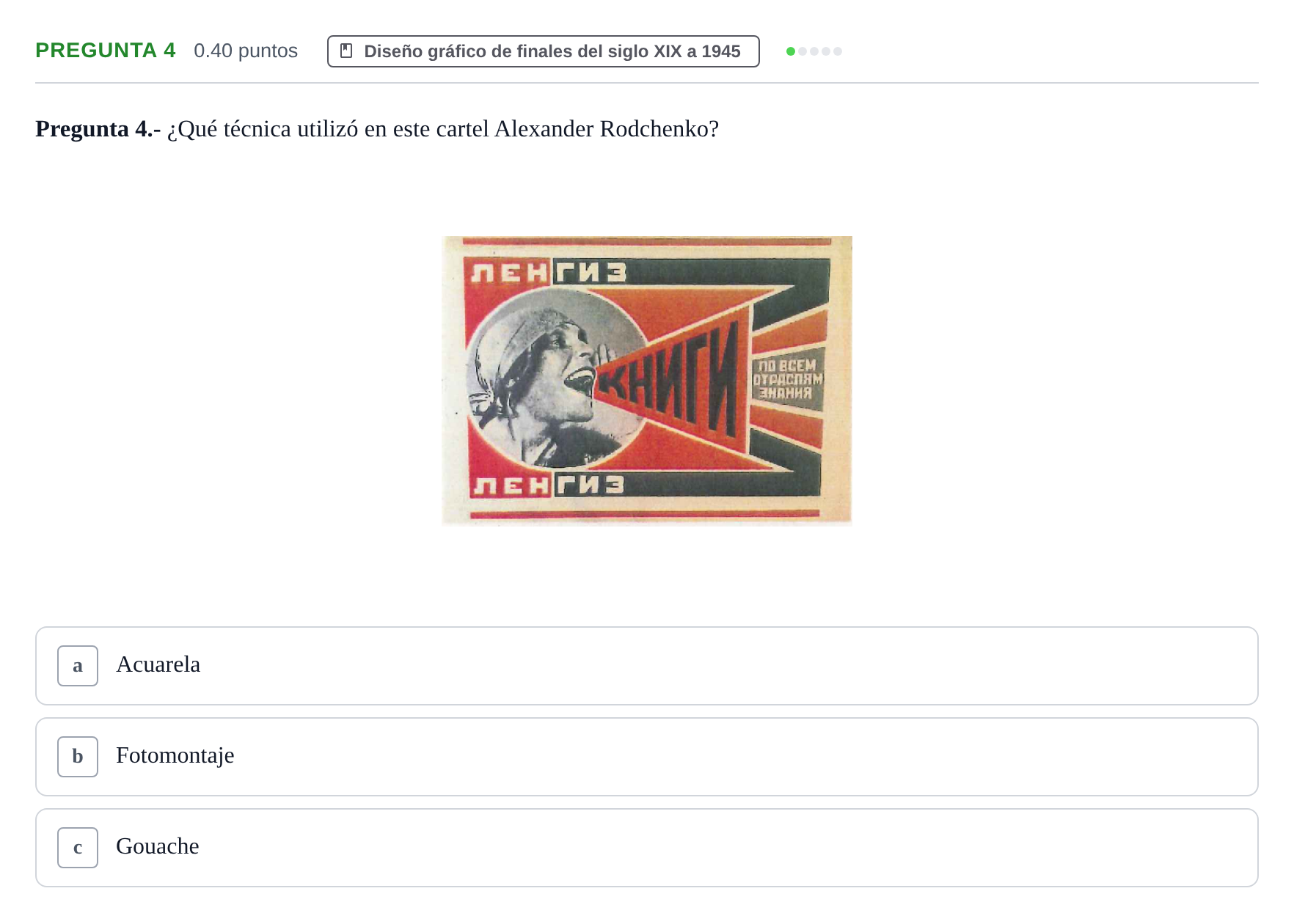 Enunciado: Pregunta 4 · Diseño PAU La Rioja Extraordinaria 2022