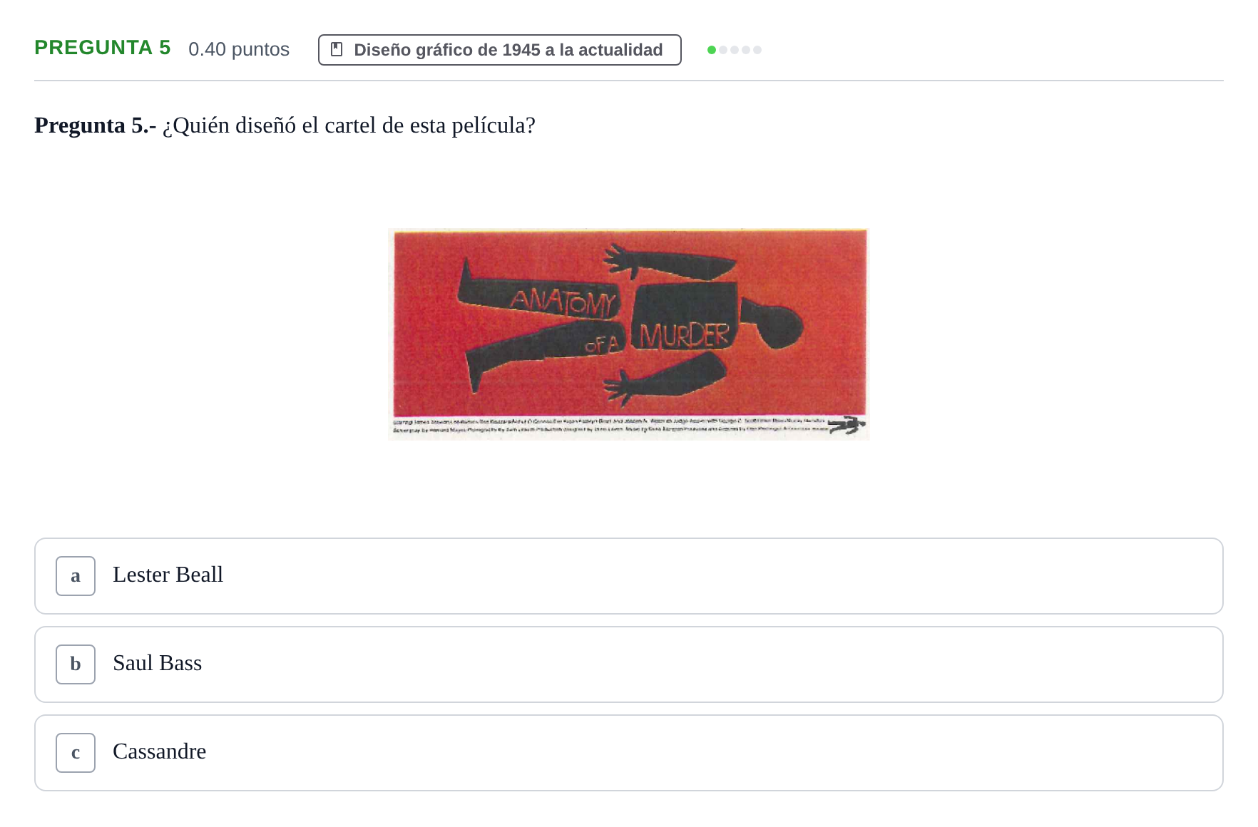 Enunciado: Pregunta 5 · Diseño PAU La Rioja Extraordinaria 2022