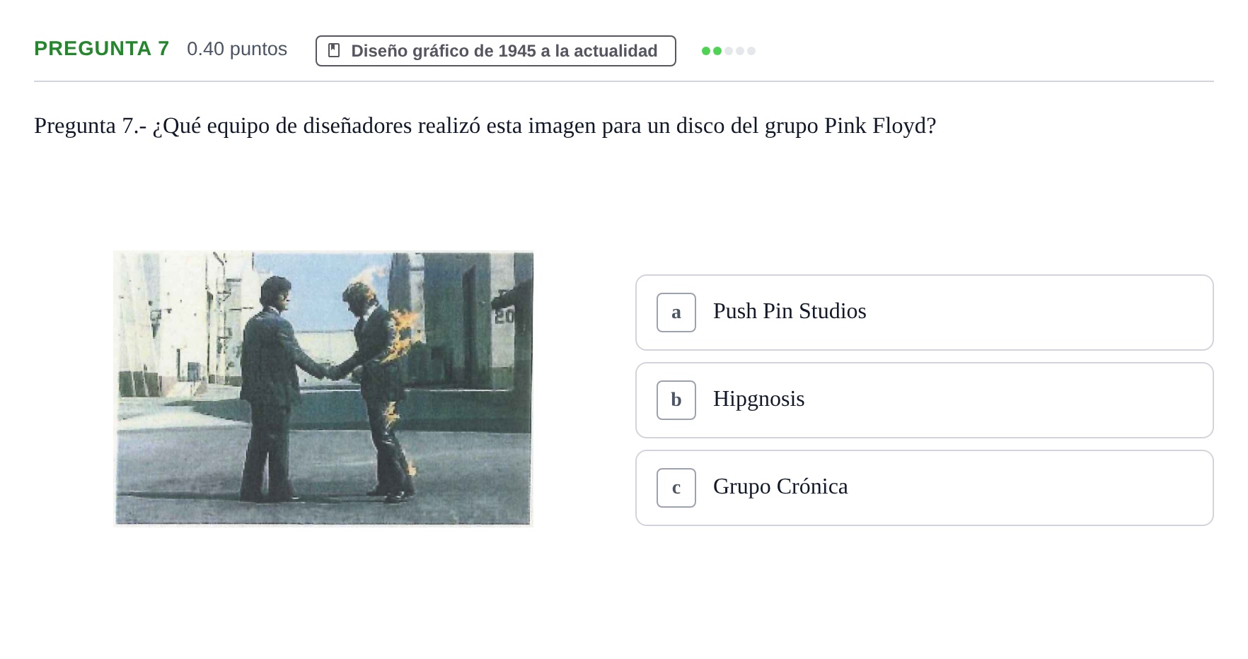 Enunciado: Pregunta 7 · Diseño PAU La Rioja Extraordinaria 2022