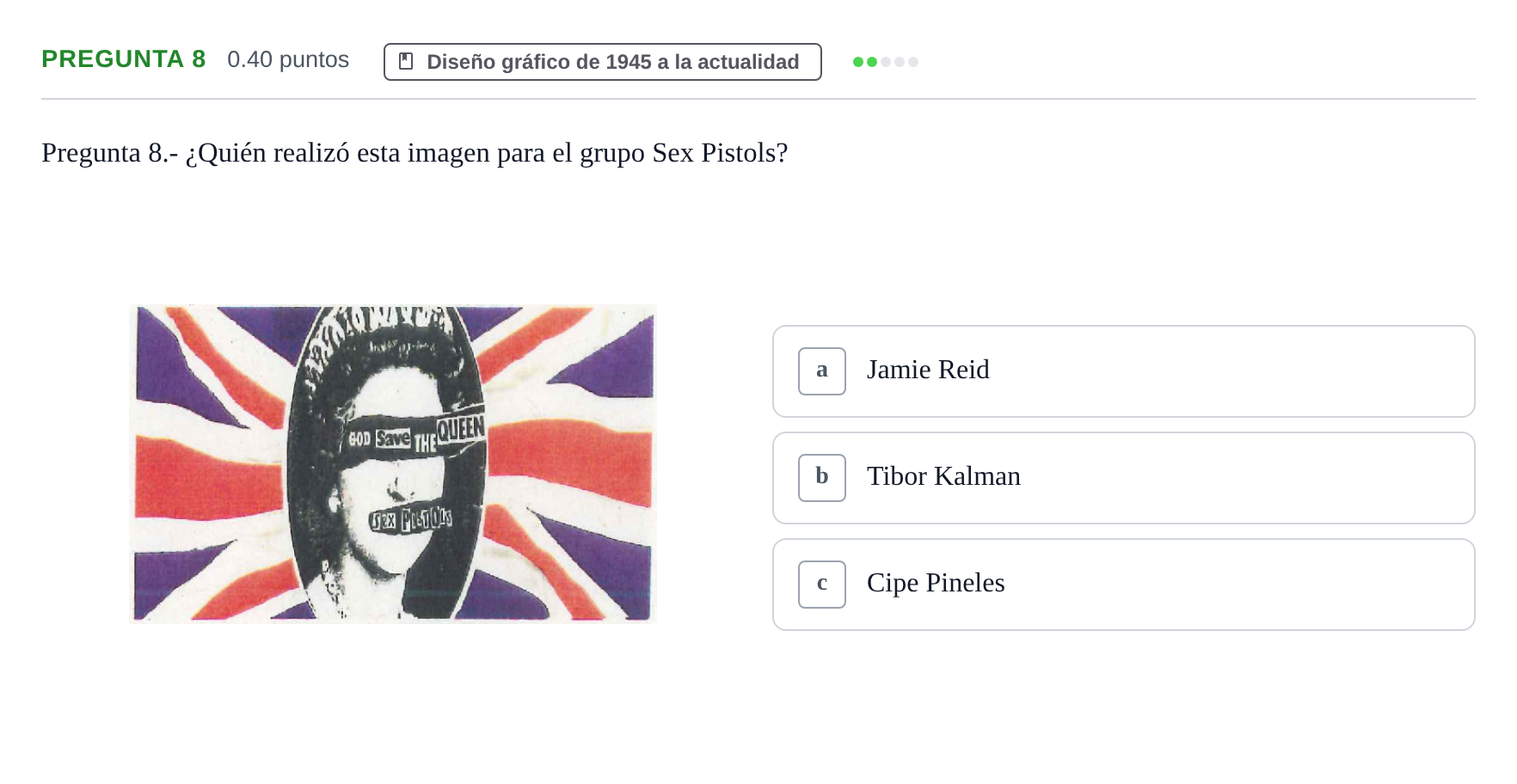 Enunciado: Pregunta 8 · Diseño PAU La Rioja Extraordinaria 2022