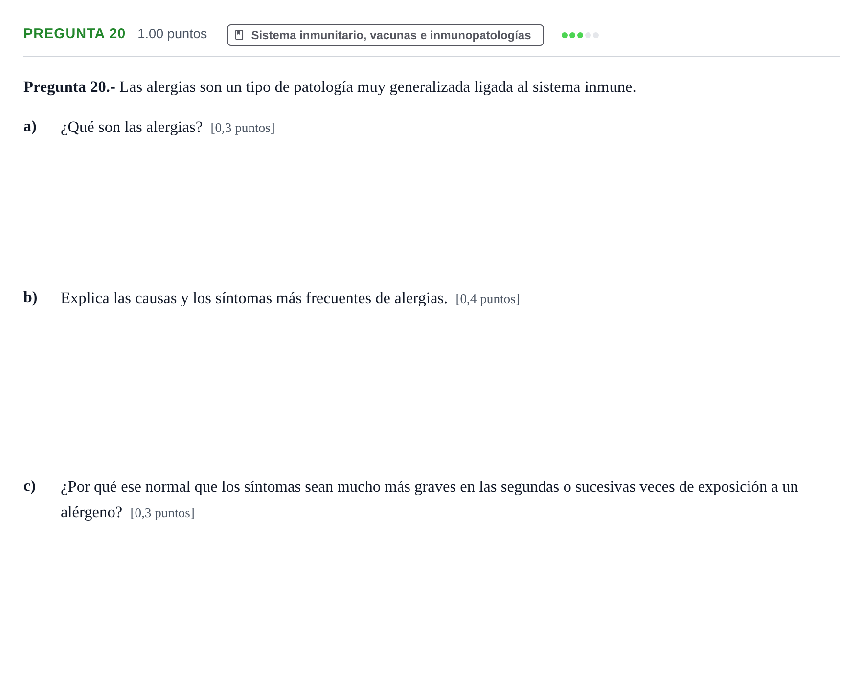 Enunciado: Pregunta 20 · Biología PAU La Rioja Ordinaria 2022