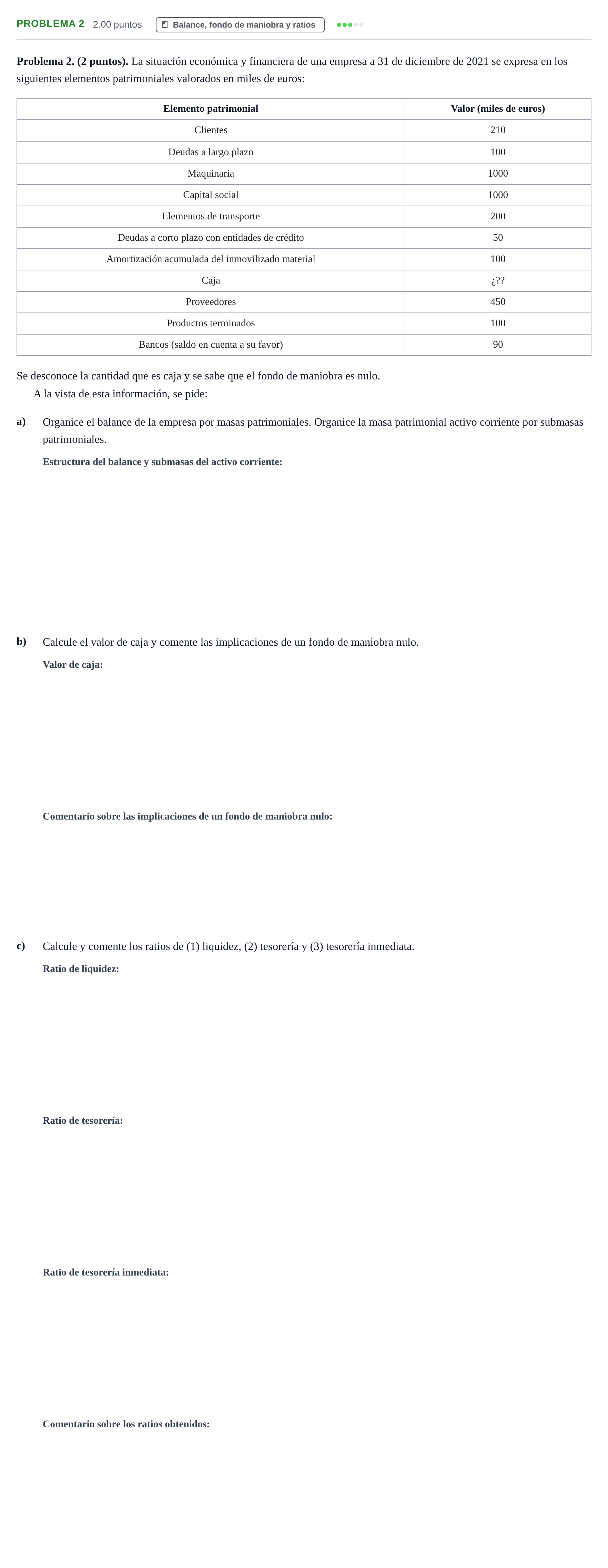 Enunciado: Problema 2 · Empresa y Diseño de Modelos de Negocio PAU La Rioja Extraordinaria 2022