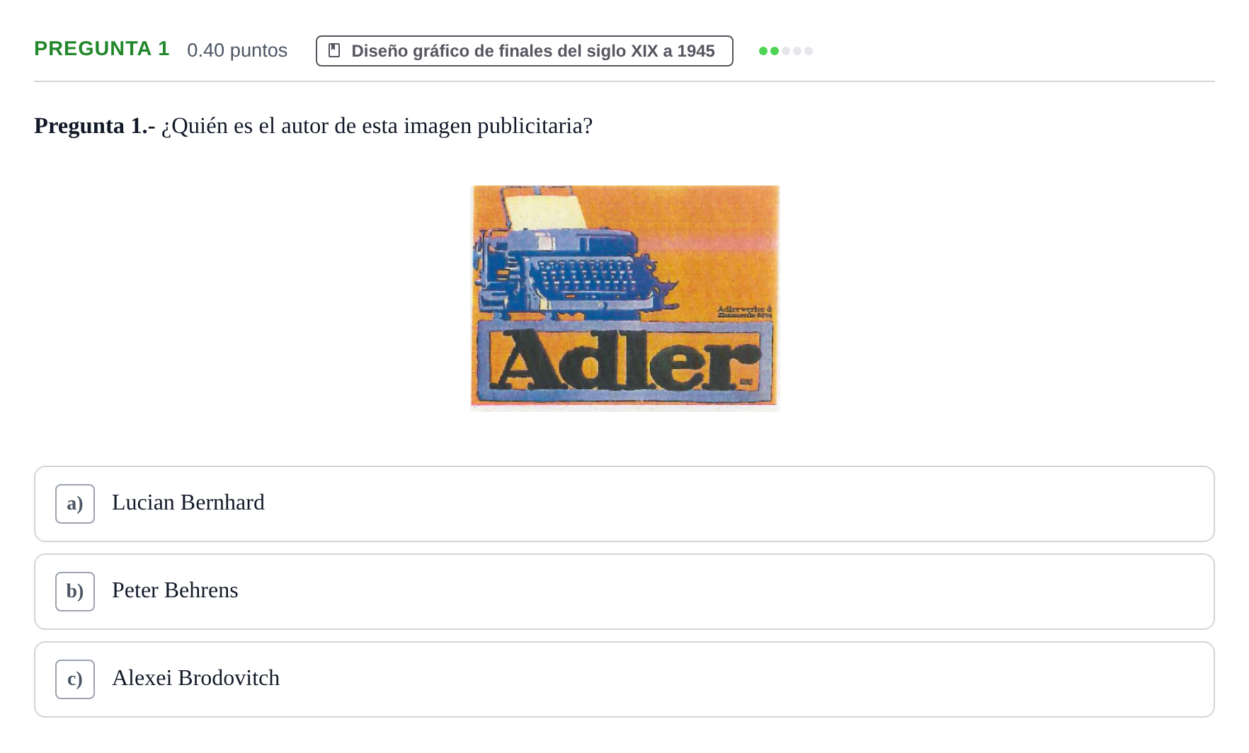 Enunciado: Pregunta 1 · Diseño PAU La Rioja Ordinaria 2022