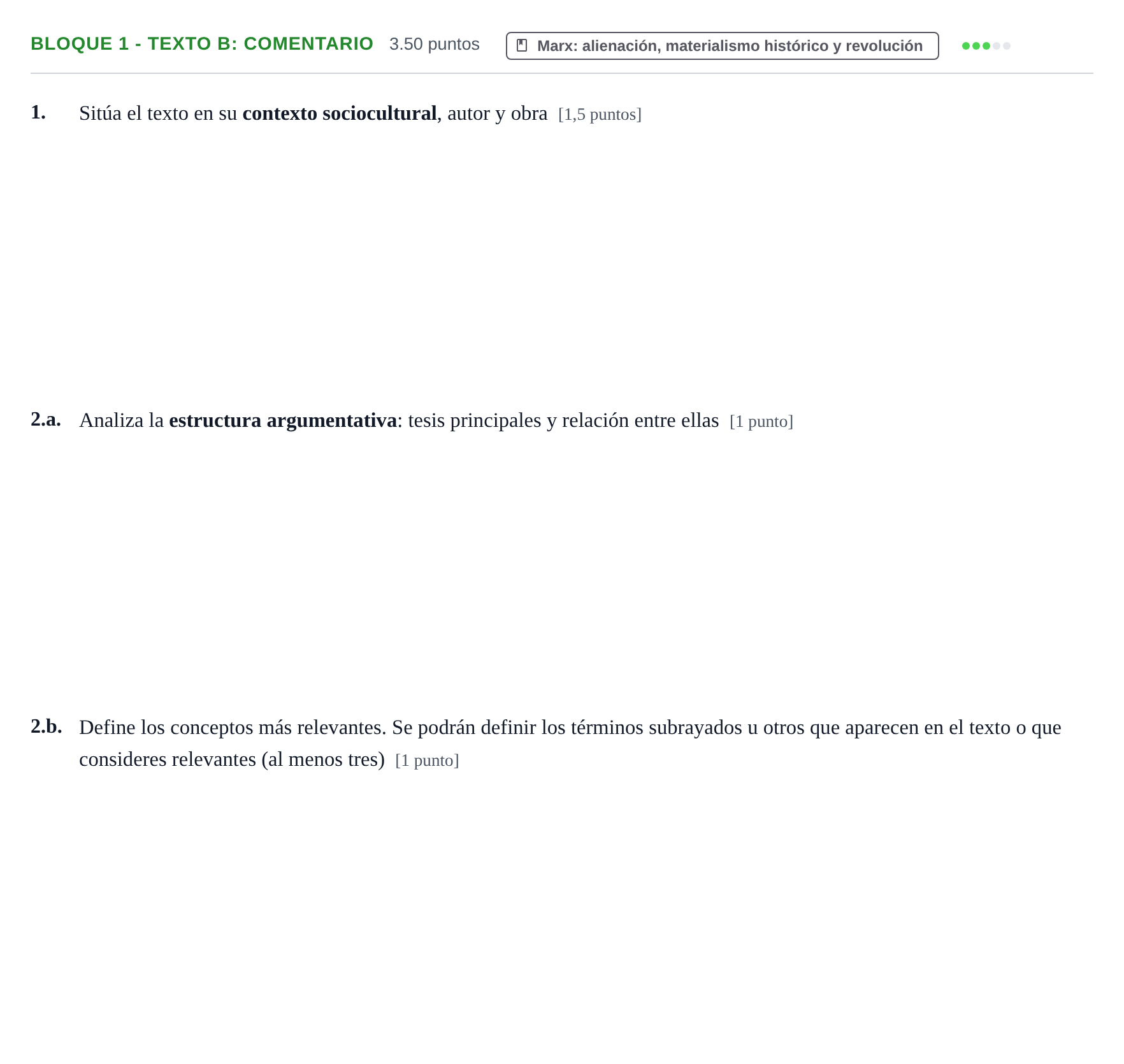 Enunciado: Bloque 1 - Texto B: Comentario · Historia de la Filosofía PAU La Rioja Extraordinaria 2022