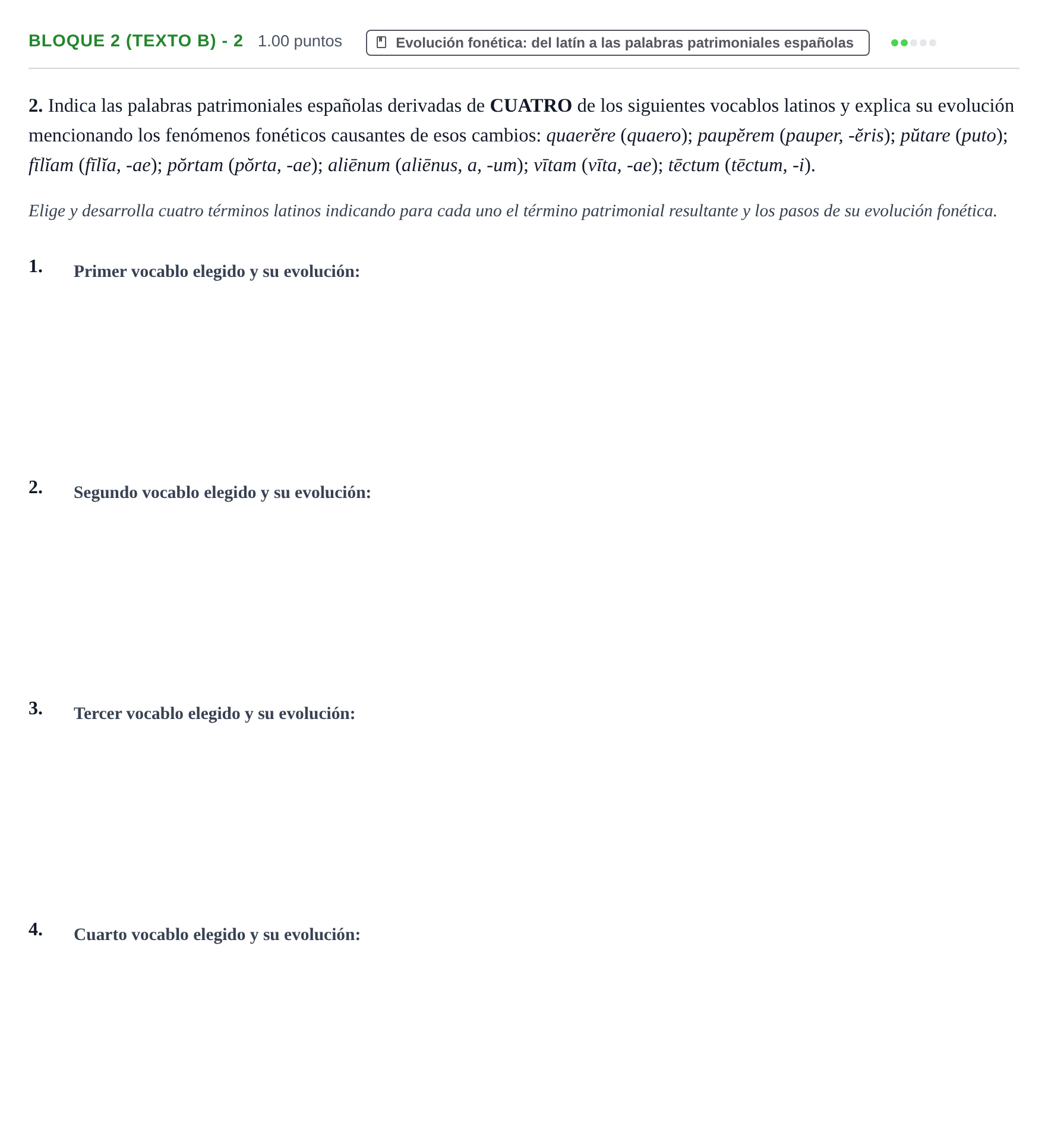 Enunciado: Bloque 2 (Texto B) - 2 · Latín II PAU La Rioja Ordinaria 2022