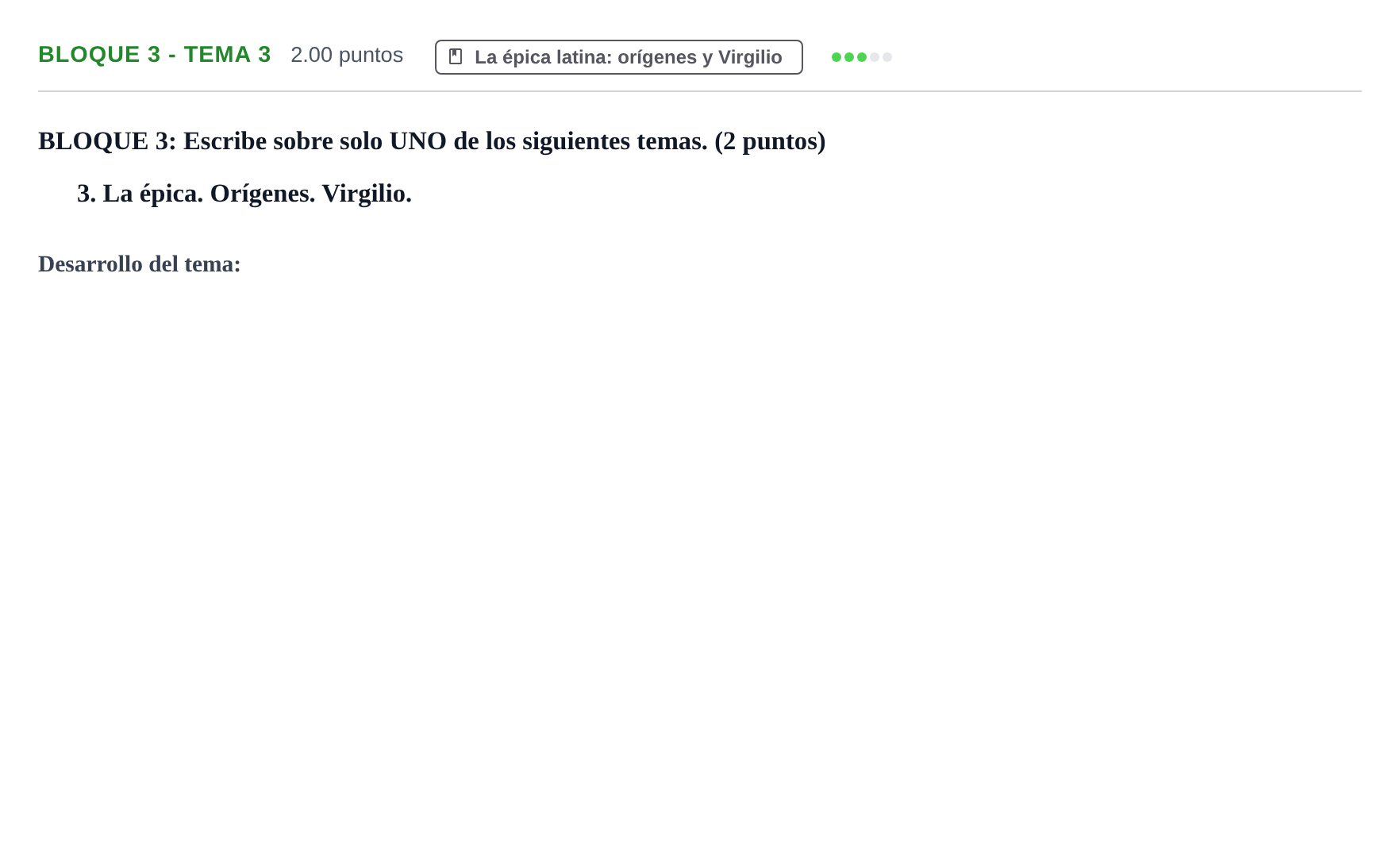 Enunciado: Bloque 3 - Tema 3 · Latín II PAU La Rioja Ordinaria 2022