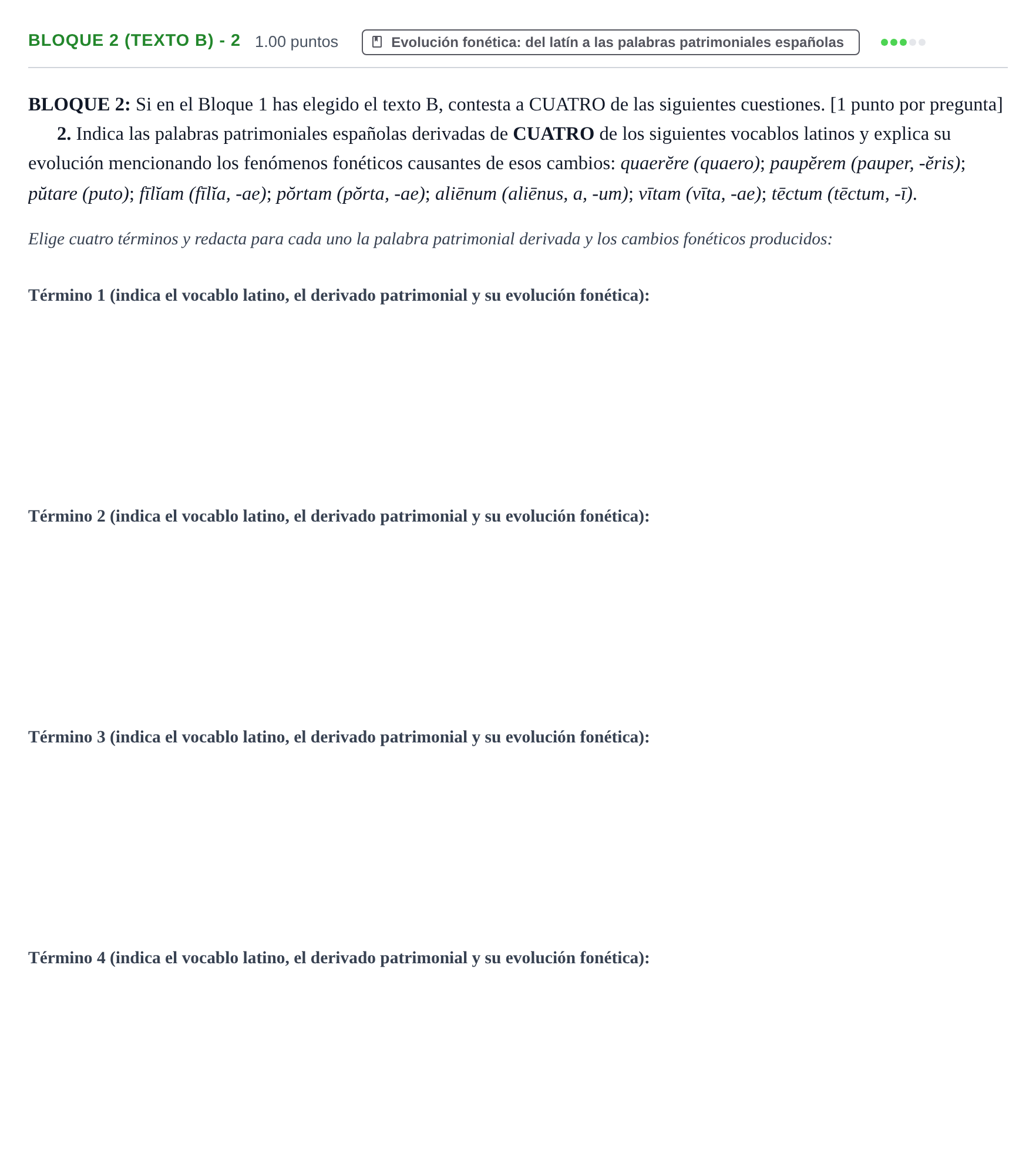 Enunciado: Bloque 2 (Texto B) - 2 · Latín II PAU La Rioja Extraordinaria 2022