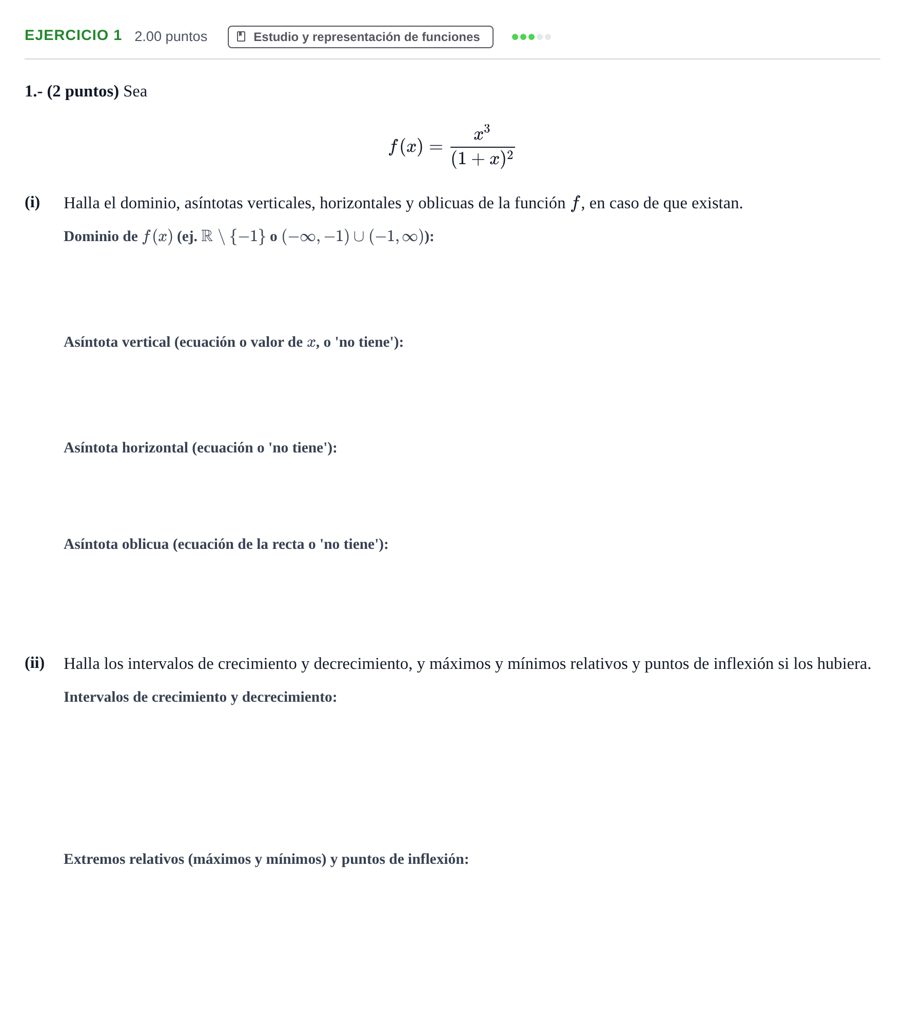 Enunciado: Problema 1 · Matemáticas II PAU La Rioja Extraordinaria 2022