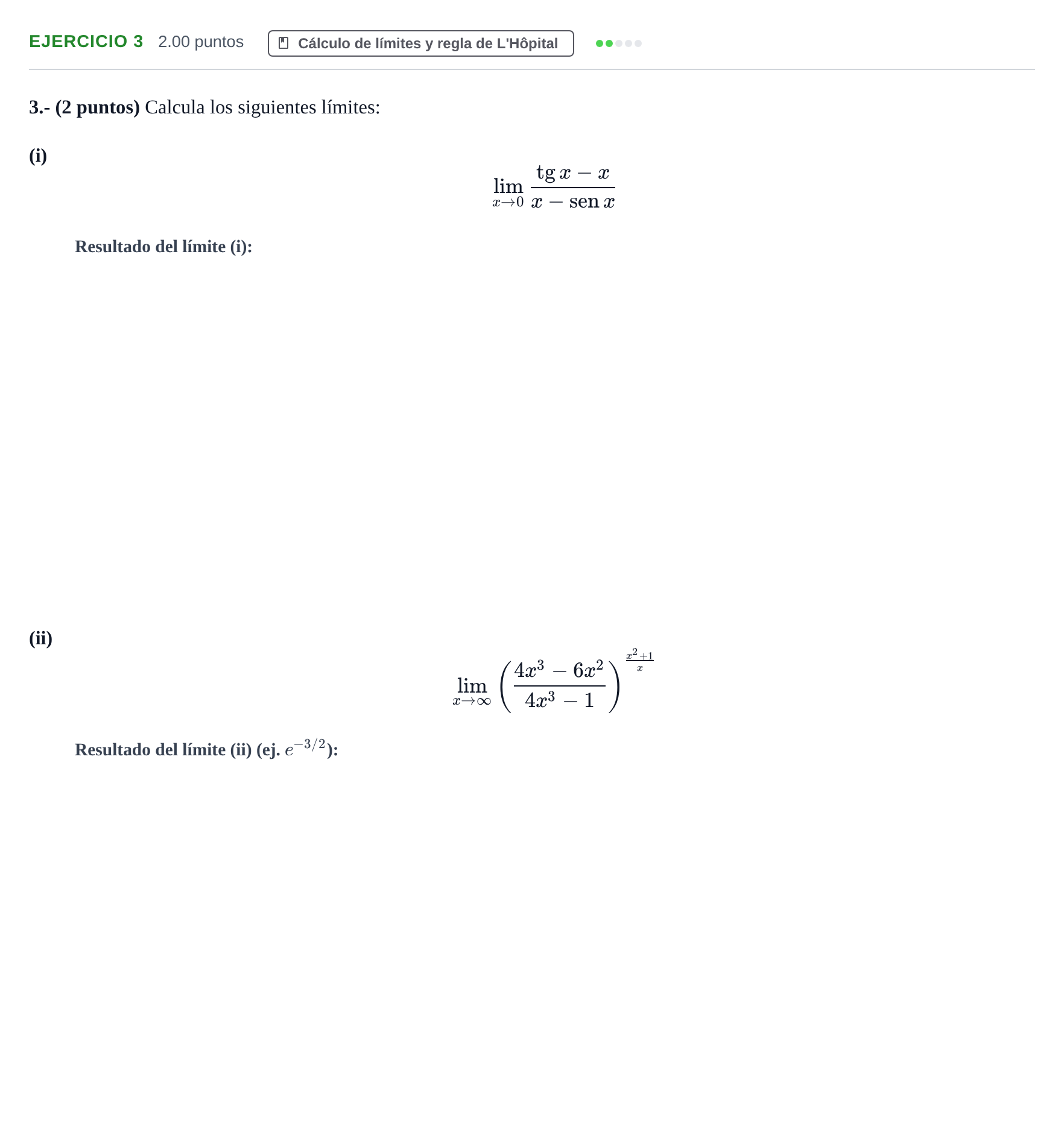 Enunciado: Problema 3 · Matemáticas II PAU La Rioja Extraordinaria 2022