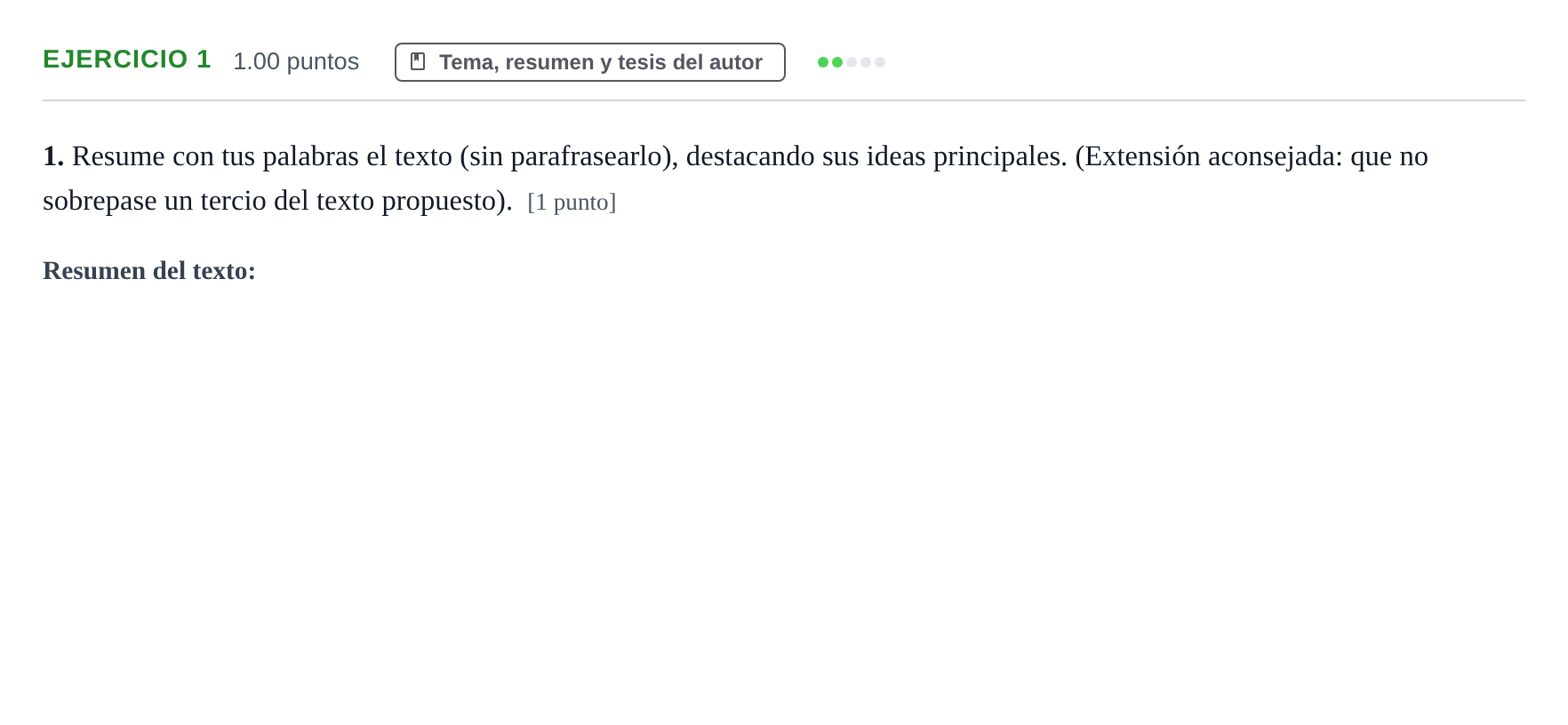 Enunciado: Problema 1 · Lengua Castellana y Literatura II PAU La Rioja Ordinaria 2022