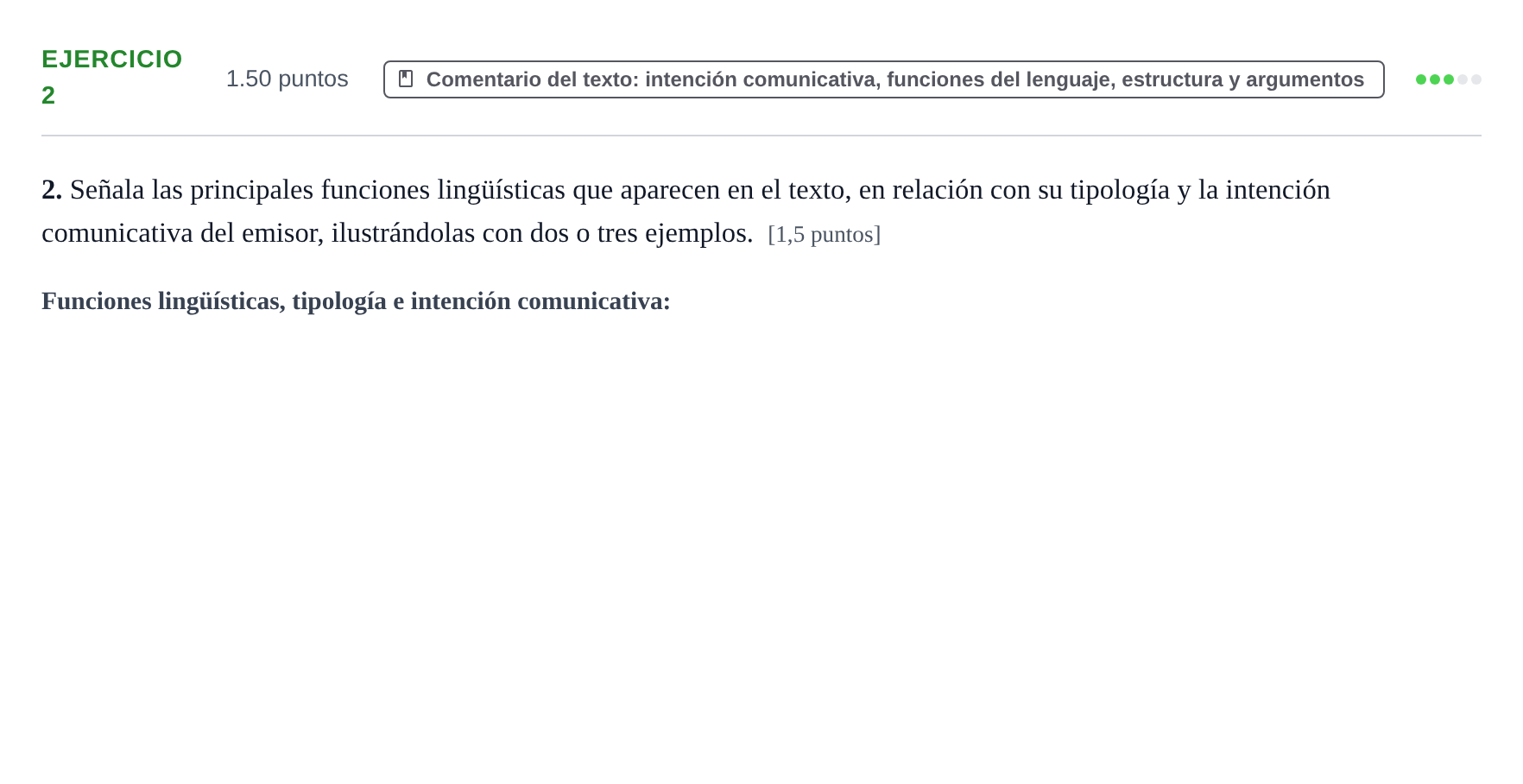 Enunciado: Problema 2 · Lengua Castellana y Literatura II PAU La Rioja Ordinaria 2022